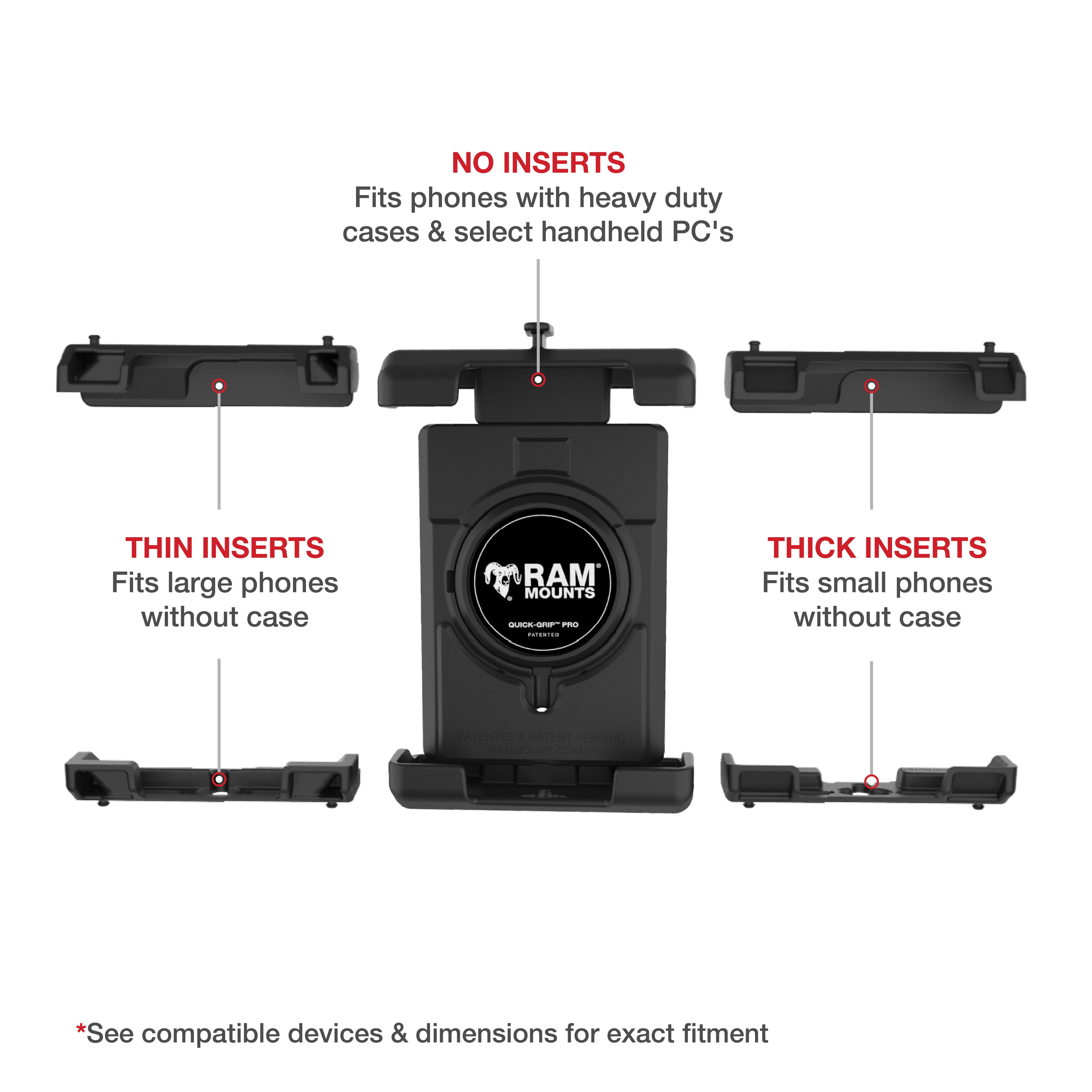 RAM Quick-Grip™ Pro XL Telefoonhouder met Kogel - RAM Mounts RAM-HOL-PD7BU afbeelding 5