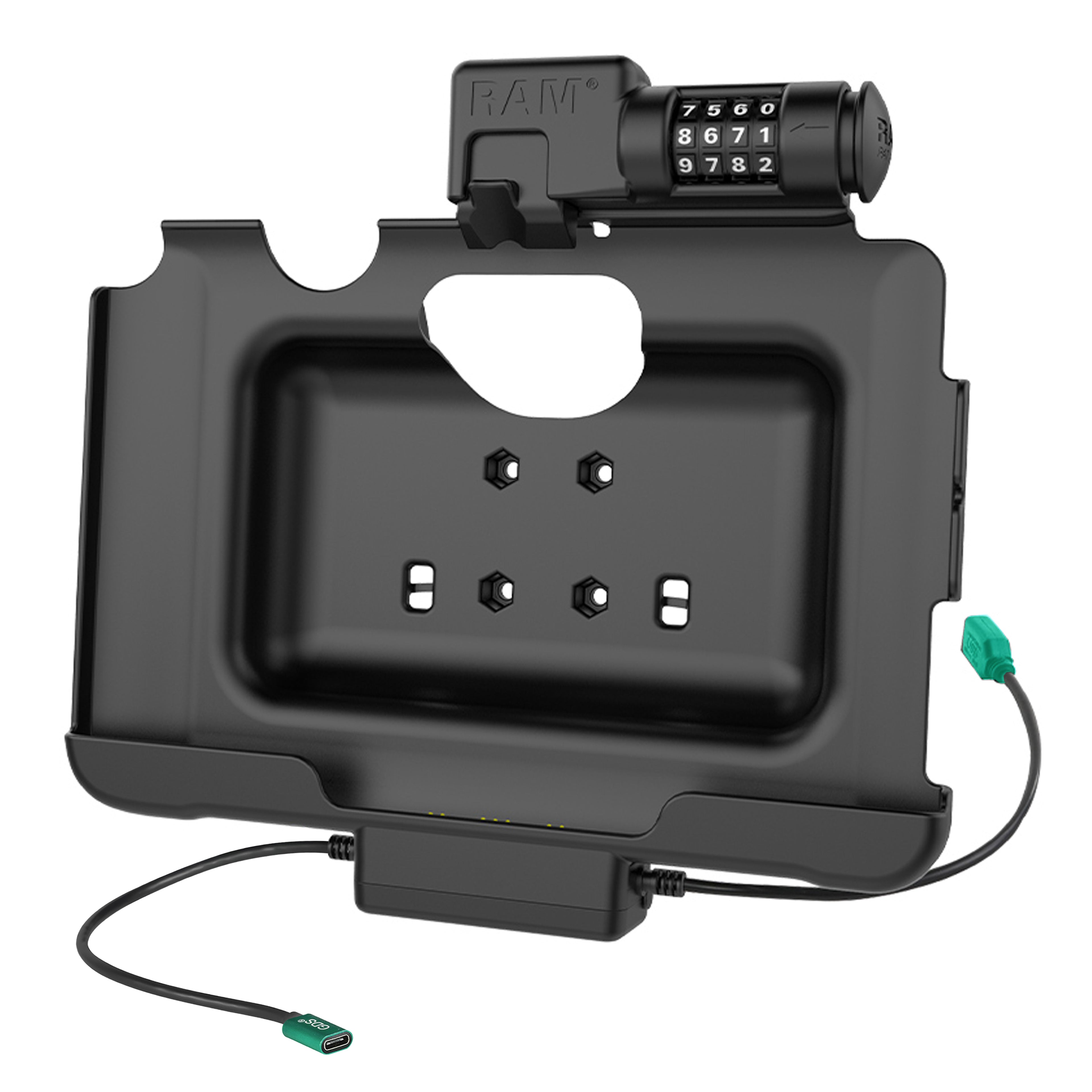 RAM Combo-Vergrendelende Power + Data Dock voor Tab Active5 Pro & 4 Pro - RAM Mounts RAM-HOL-SAM57CPCL-1AU afbeelding 2