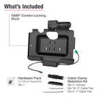 RAM Combo-Vergrendelende Power + Data Dock voor Tab Active5 Pro & 4 Pro - RAM Mounts RAM-HOL-SAM57CPCL-1AU afbeelding 6