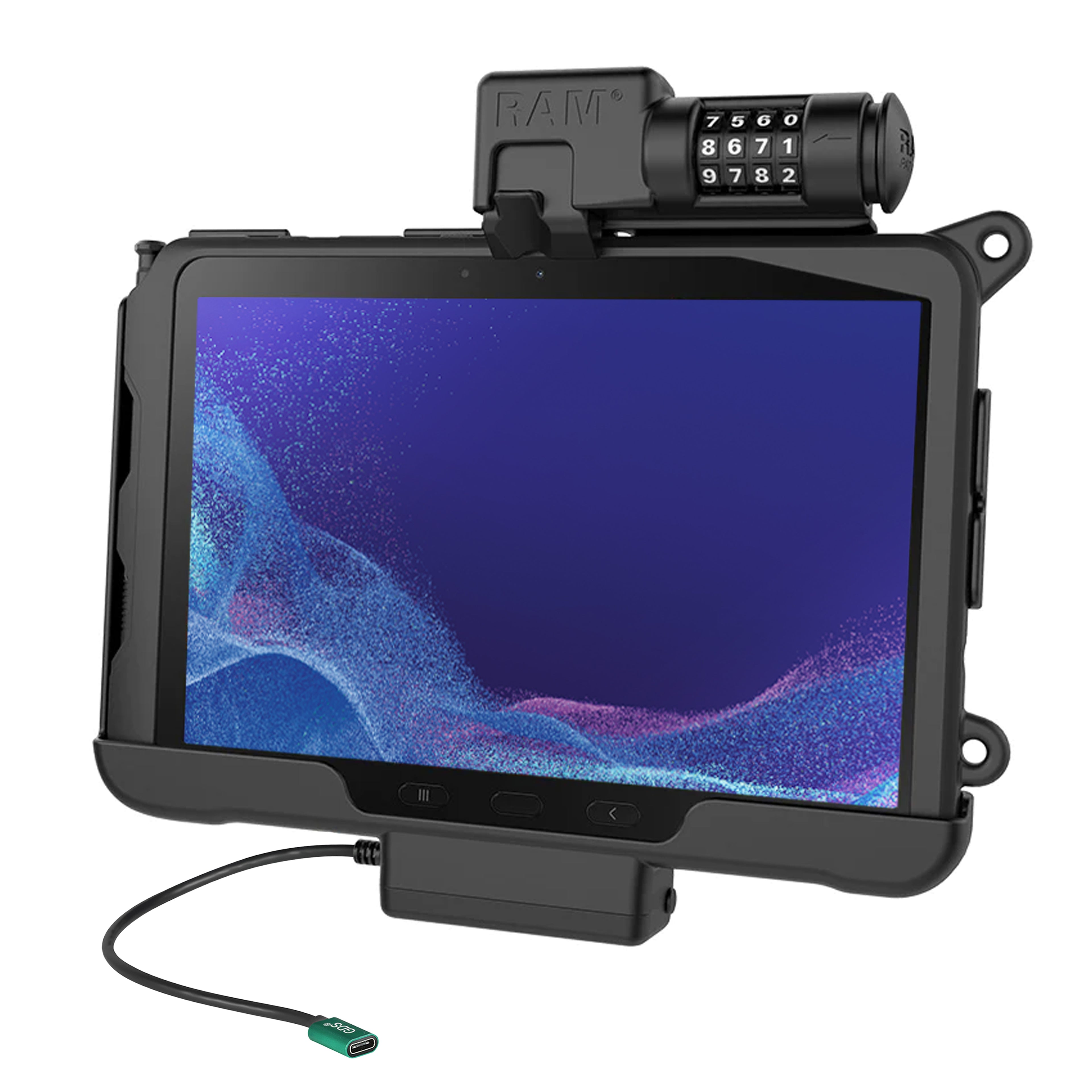 RAM Combo-Vergrendelings USB-C-Dock voor Tab Active5 Pro & 4 Pro - RAM Mounts RAM-HOL-SAM57CPCLU afbeelding 1