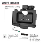 RAM Combo-Vergrendelings USB-C-Dock voor Tab Active5 Pro & 4 Pro - RAM Mounts RAM-HOL-SAM57CPCLU afbeelding 6