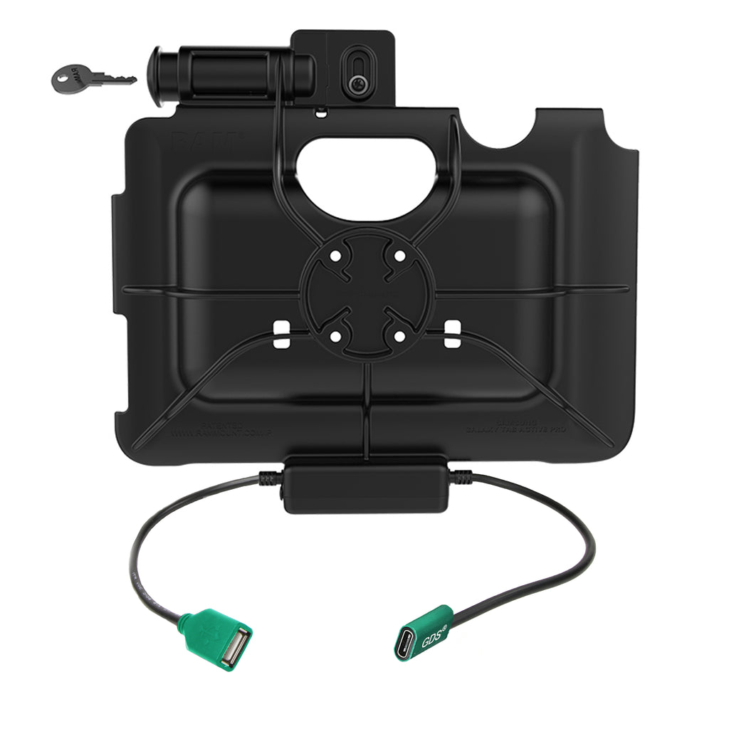 RAM Snelheidsslot voor stroom en gegevensoverdracht voor Tab Active5 Pro & 4 Pro - RAM Mounts RAM-HOL-SAM57CPKL-1AU afbeelding 4