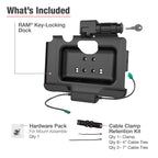 RAM Snelheidsslot voor stroom en gegevensoverdracht voor Tab Active5 Pro & 4 Pro - RAM Mounts RAM-HOL-SAM57CPKL-1AU afbeelding 8