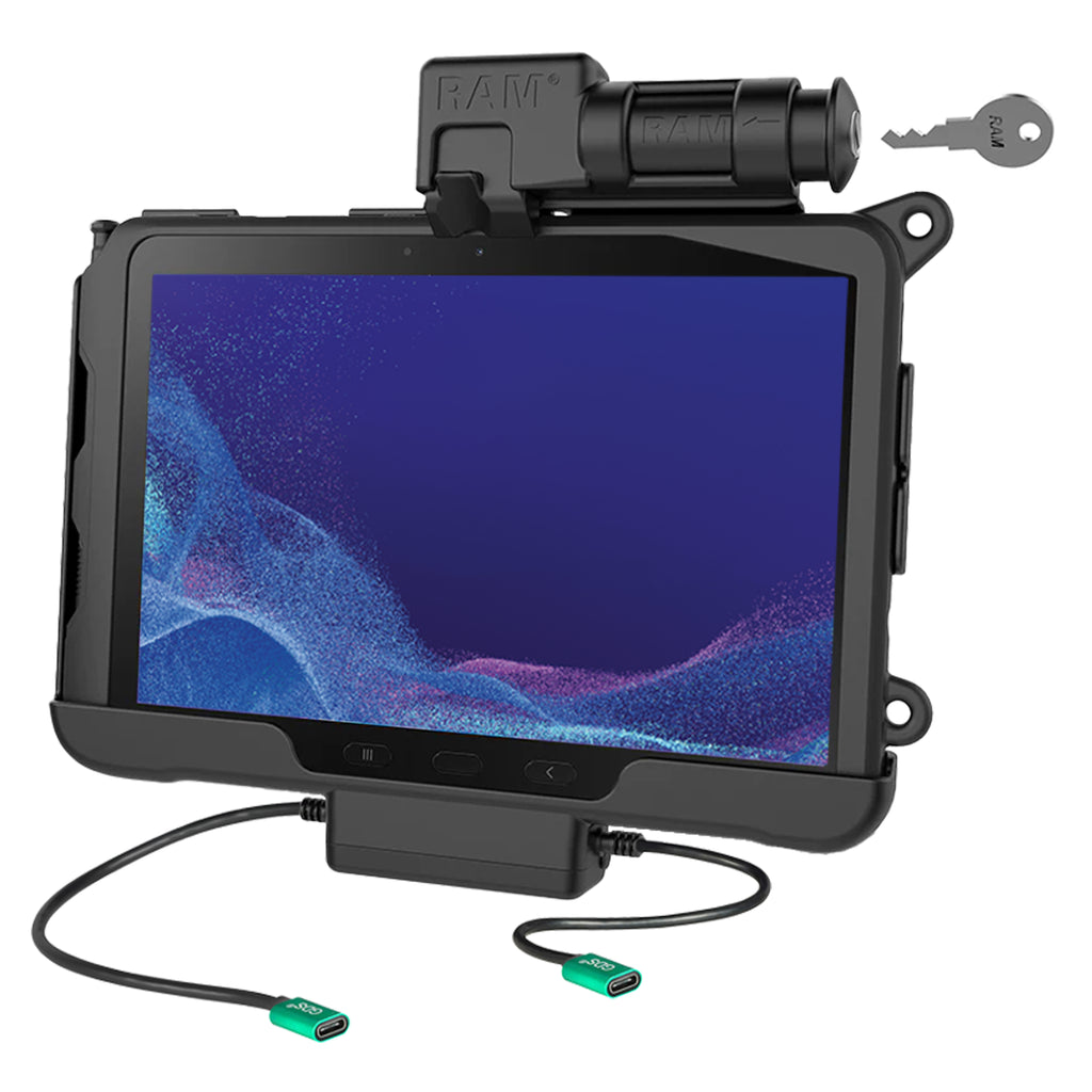 RAM verbinding USB-C met stroomdock USB-C gegevens voor tab ACTIVE5 pro 4 pro - RAM Mounts RAM-HOL-SAM57CPKL-CU