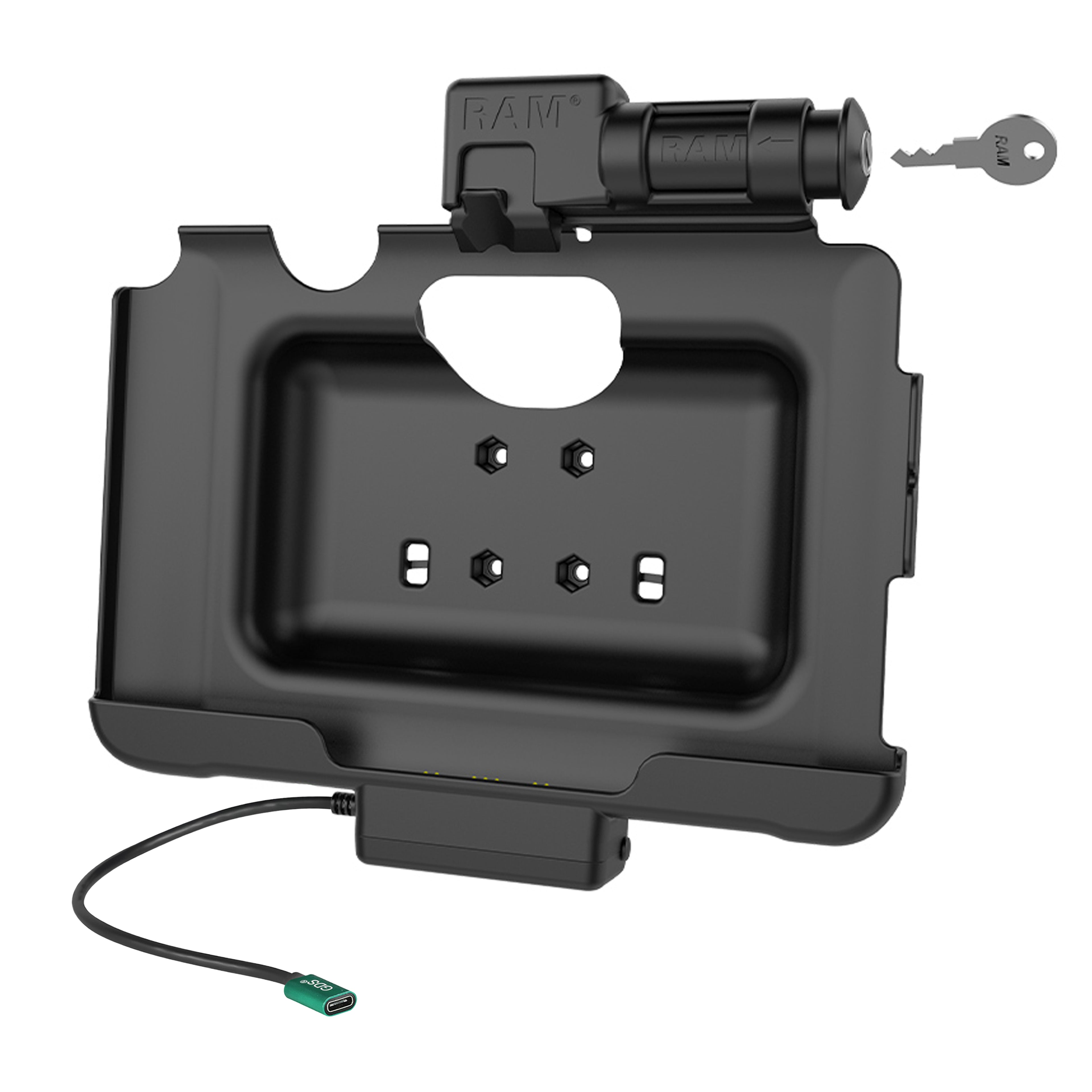 RAM Sleutelvergrendelende USB-C Dock met stroom voor Tab Active5 Pro & 4 Pro - RAM Mounts RAM-HOL-SAM57CPKLU afbeelding 2