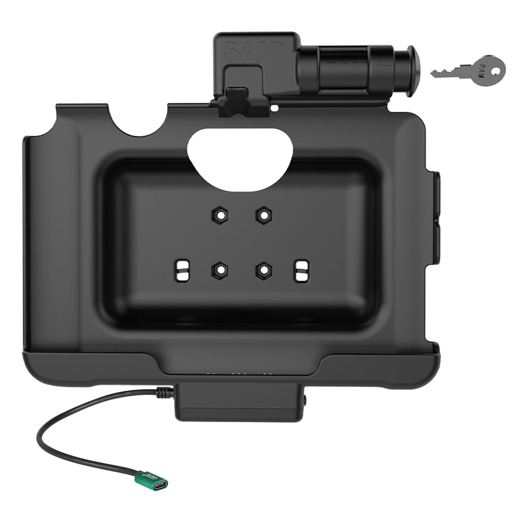 RAM Sleutelvergrendelende USB-C Dock met stroom voor Tab Active5 Pro & 4 Pro - RAM Mounts RAM-HOL-SAM57CPKLU afbeelding 3