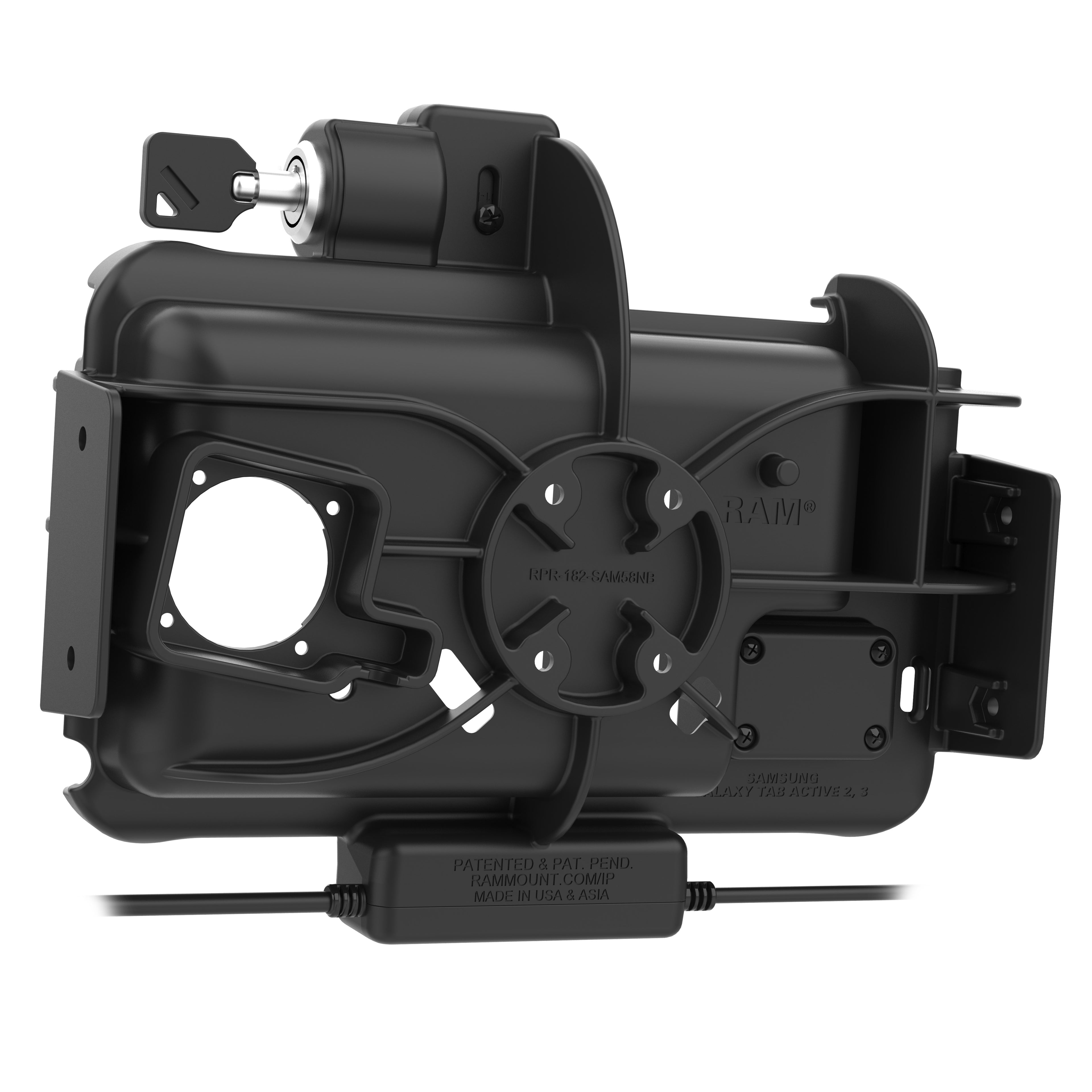 RAM Afsluitbaar Modulair Power + Enkel USB Dock voor Samsung Tab Active5 & 3 - RAM Mounts RAM-HOL-SAM58CPKLN-1AU afbeelding 3