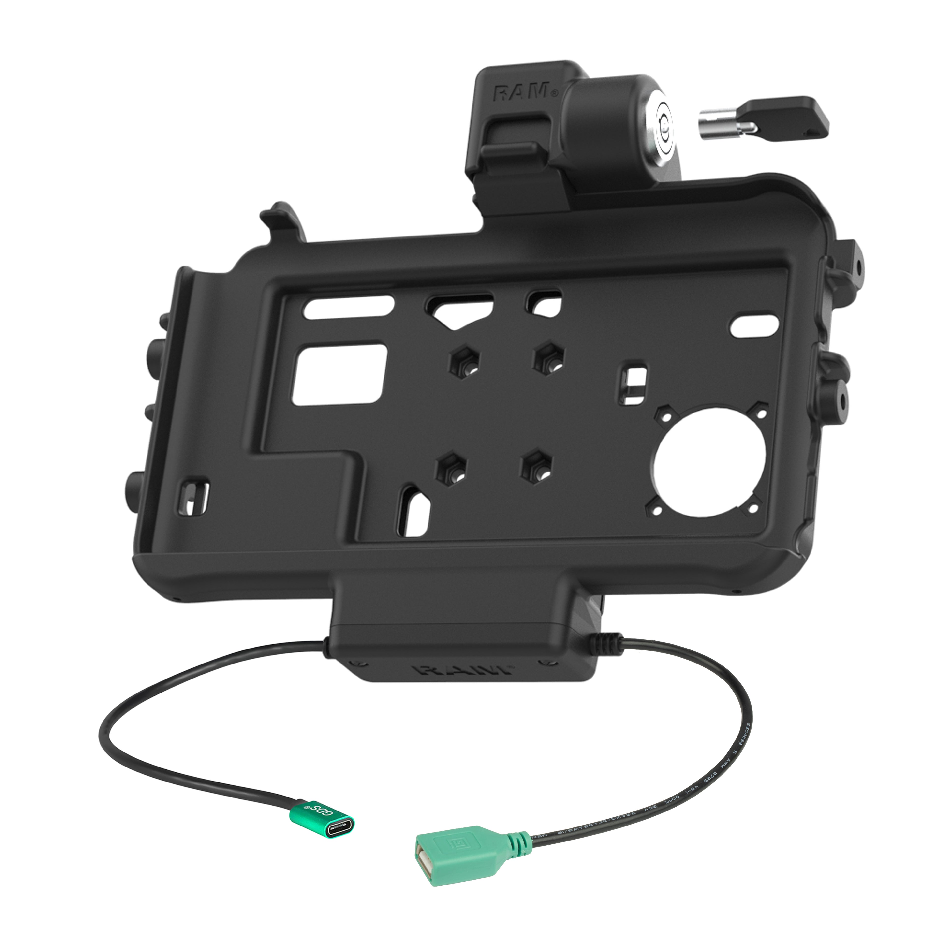 RAM Thin-Dock™ vergrendelend Power + Single USB Dock voor Tab Active5 & 3 - RAM Mounts RAM-HOL-SAM58CPKLT-AU afbeelding 2