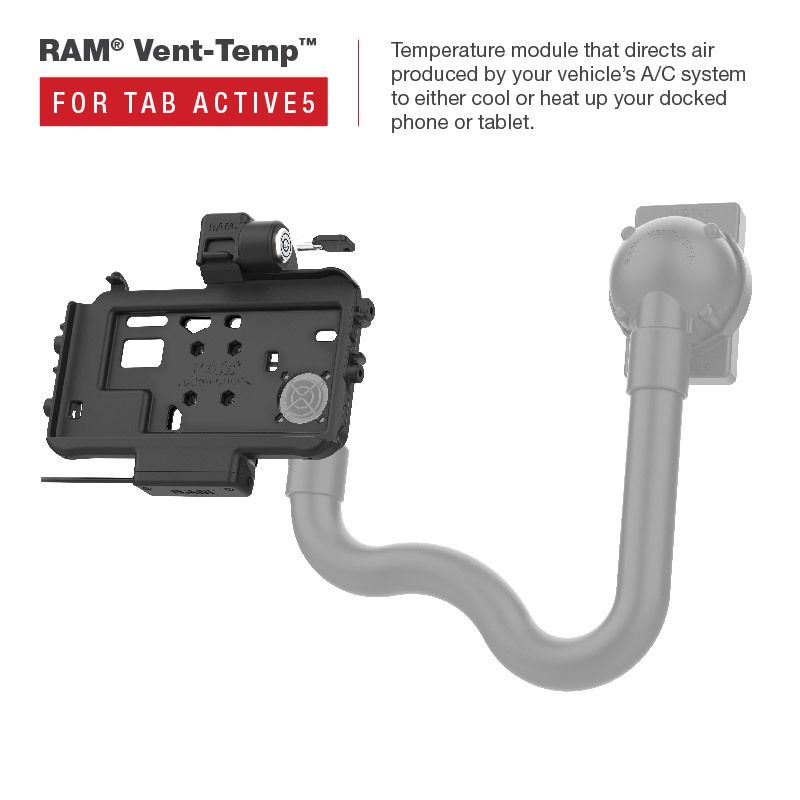 RAM Thin-Dock™ Vergrendelend, gevoed dock voor Tab Active5 & 3 - RAM Mounts RAM-HOL-SAM58CPKLTU afbeelding 4