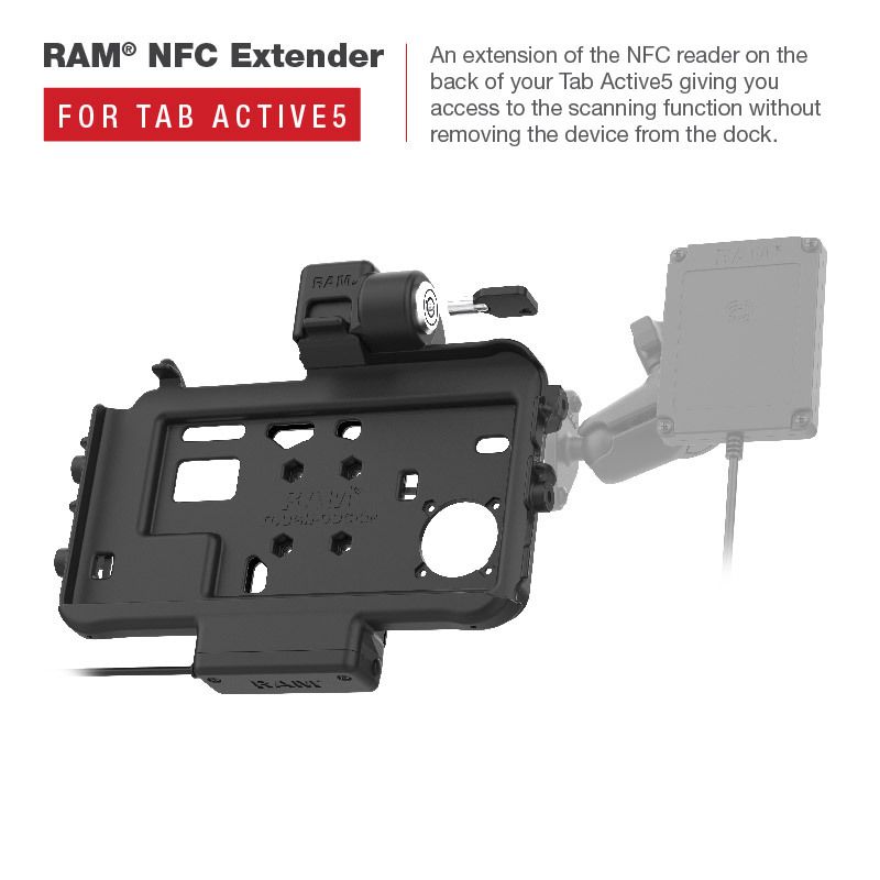 RAM Thin-Dock™ Vergrendelend, gevoed dock voor Tab Active5 & 3 - RAM Mounts RAM-HOL-SAM58CPKLTU afbeelding 5