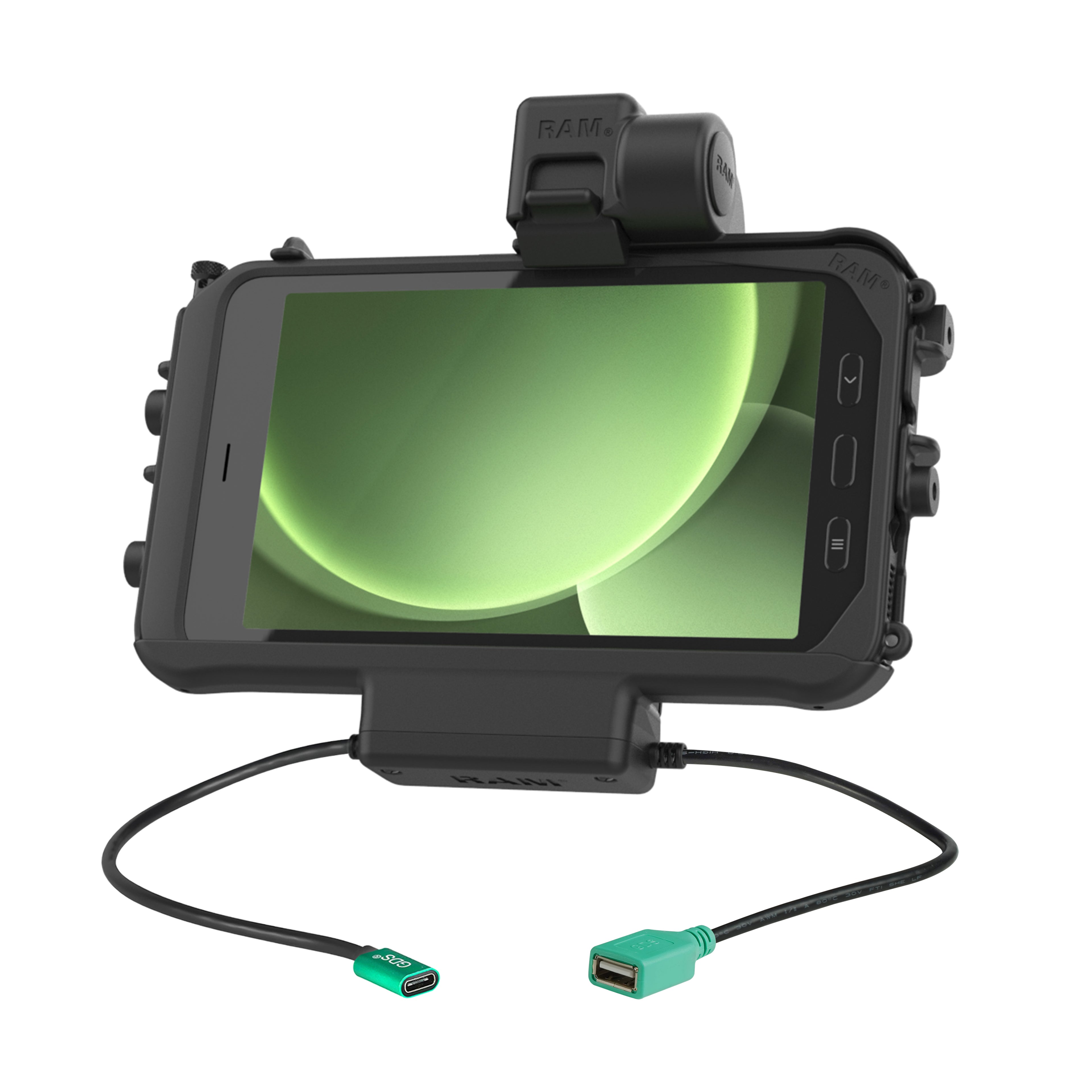 RAM thin dock power single USB dock voor tab ACTIVE5 3 - RAM Mounts RAM-HOL-SAM58CPT-1AU