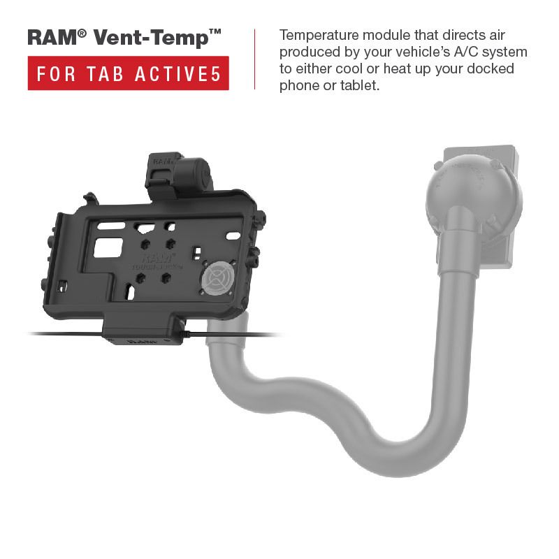 RAM Thin-Dock™ Power + Single USB Dock voor Tab Active5 & 3 - RAM Mounts RAM-HOL-SAM58CPT-1AU afbeelding 4
