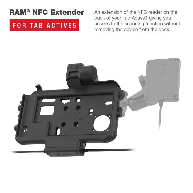 RAM Thin-Dock™ Power + Single USB Dock voor Tab Active5 & 3 - RAM Mounts RAM-HOL-SAM58CPT-1AU afbeelding 5