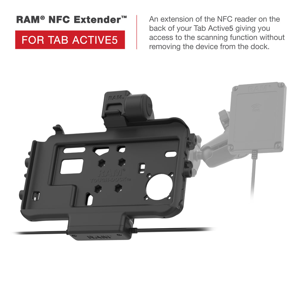 RAM Thin-Dock™ Power + USB-C & USB-A Data voor Tab Active5 & 3 - RAM Mounts RAM-HOL-SAM58CPT-CAU afbeelding 6
