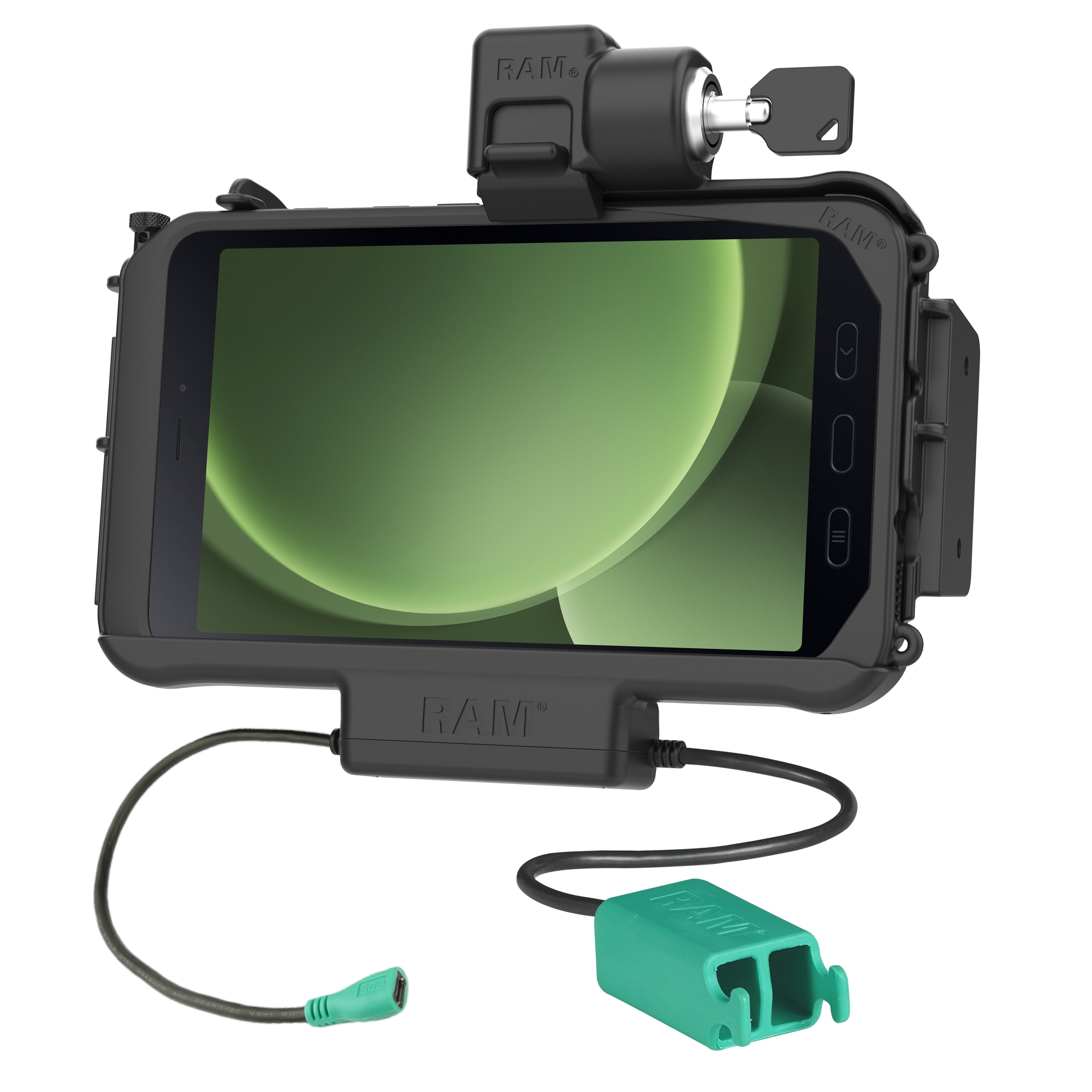 RAM vergrendelbare modular power dubbele USB dock voor tab ACTIVE5 3 - RAM Mounts RAM-HOL-SAM58PD2KLNU