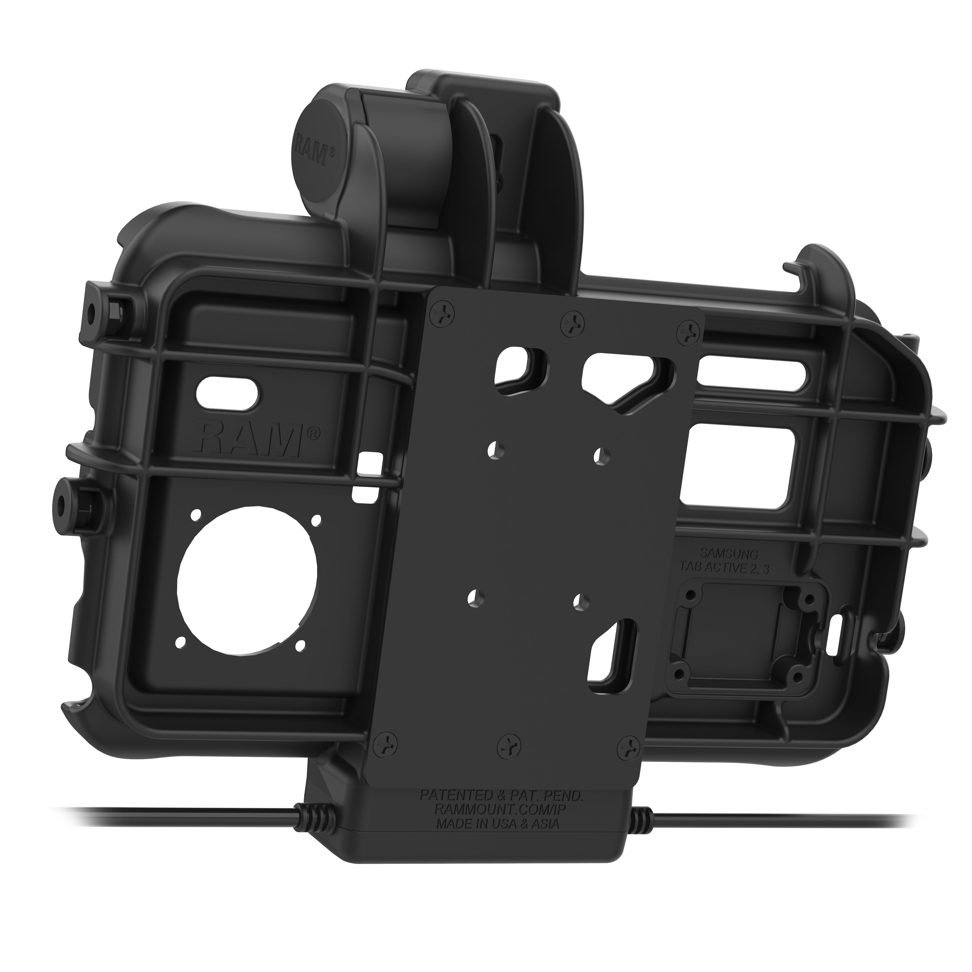 RAM Laag Profiel Aangedreven Dock + Dual USB voor Tab Active5 & 3 - RAM Mounts RAM-HOL-SAM58PD2TU afbeelding 3