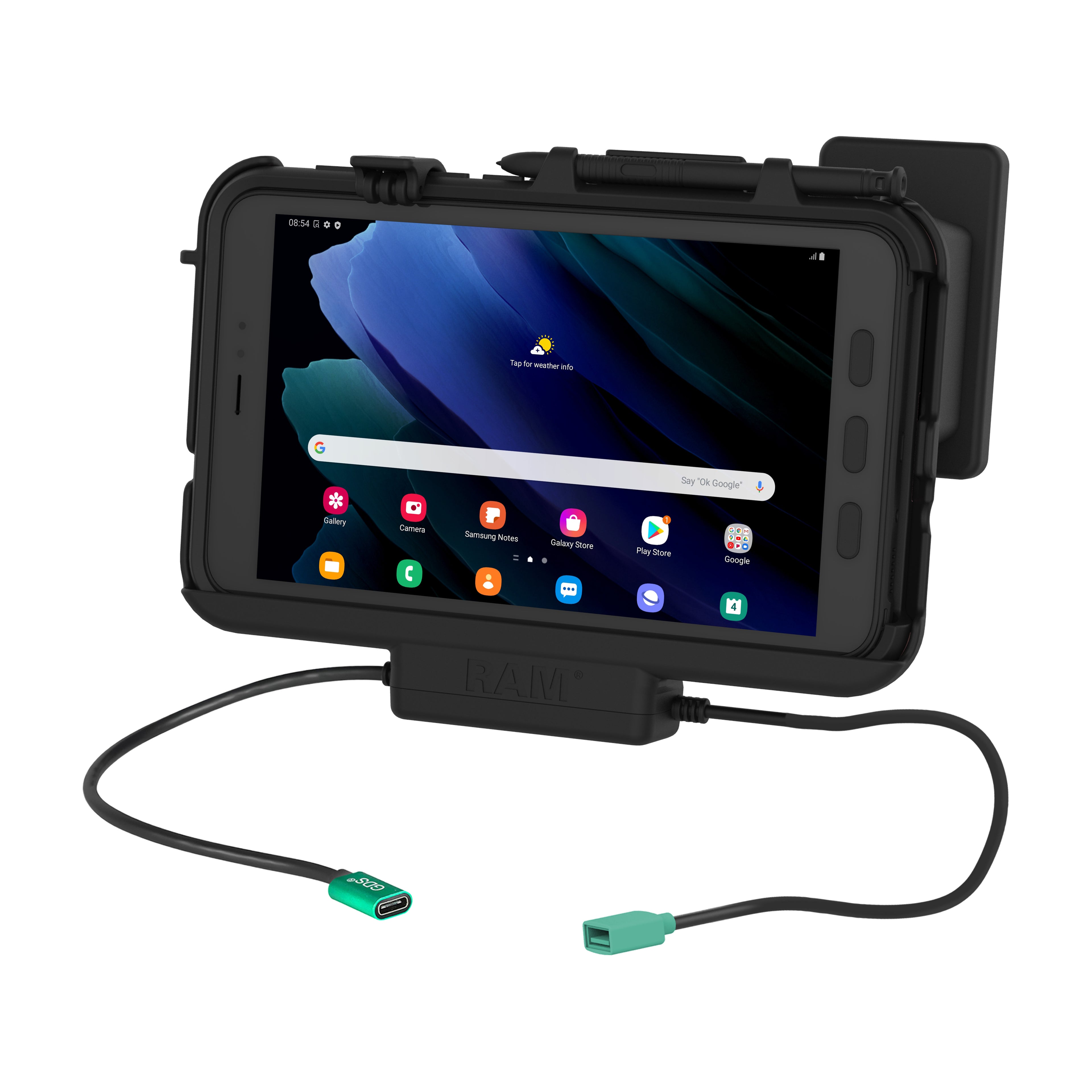 RAM Power + Data Dock voor Tab Active3 met OtterBox uniVERSE - RAM Mounts RAM-HOL-SAM60CP-1A-OT1U afbeelding 1