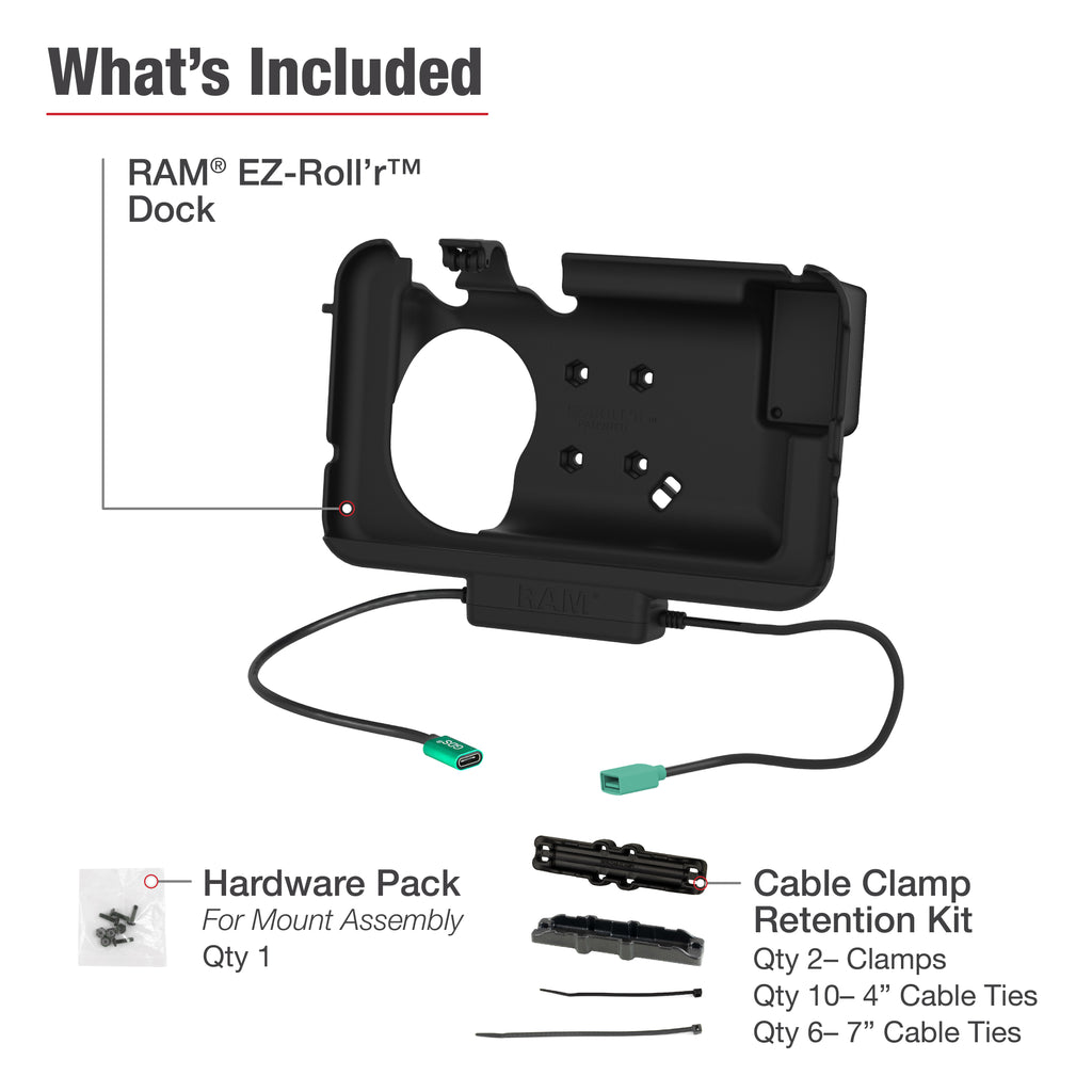 RAM Power + Data Dock voor Tab Active3 met OtterBox uniVERSE - RAM Mounts RAM-HOL-SAM60CP-1A-OT1U afbeelding 4