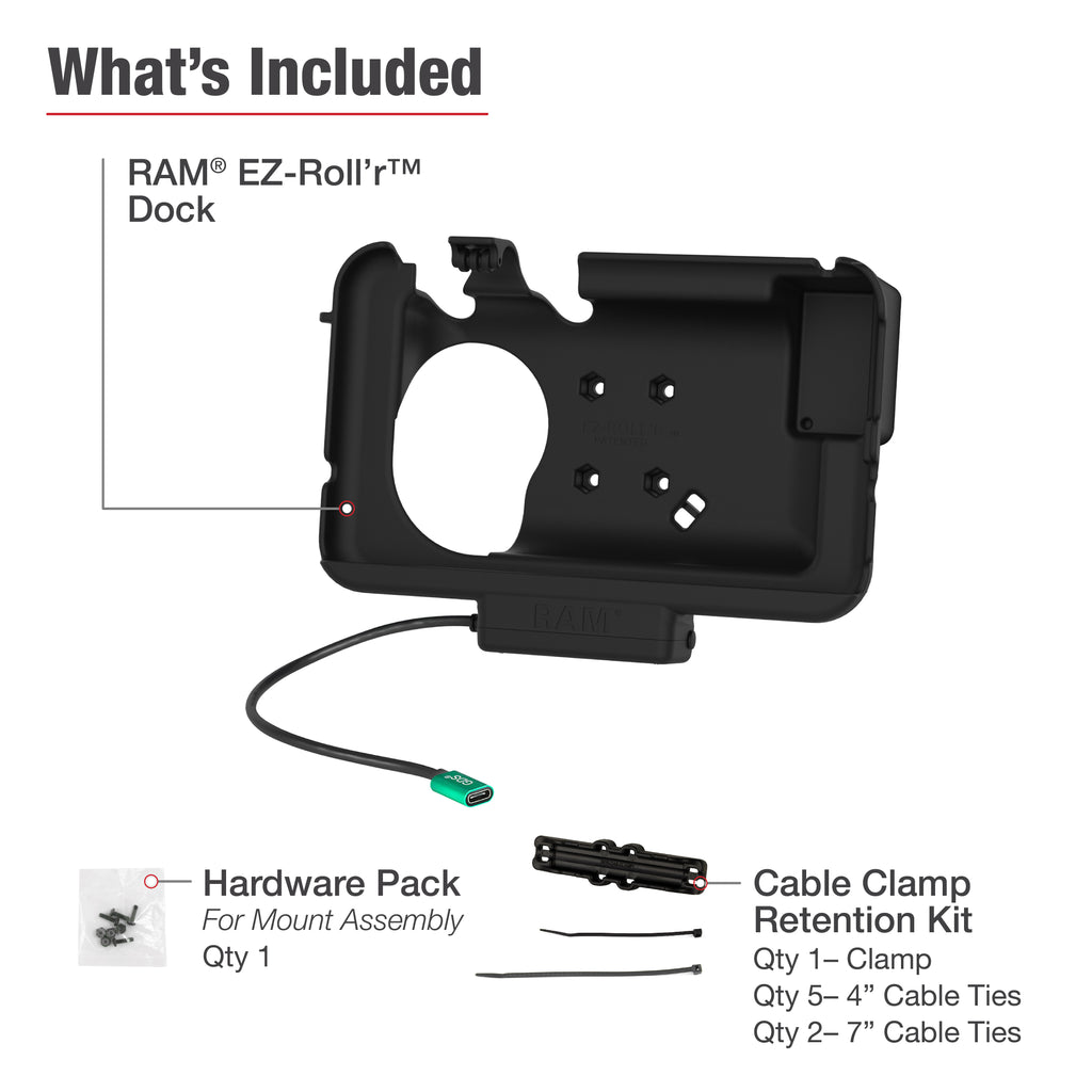 RAM USB-C Gevoede Dock voor Tab Active3 met OtterBox uniVERSE - RAM Mounts RAM-HOL-SAM60CP-OT1U afbeelding 4