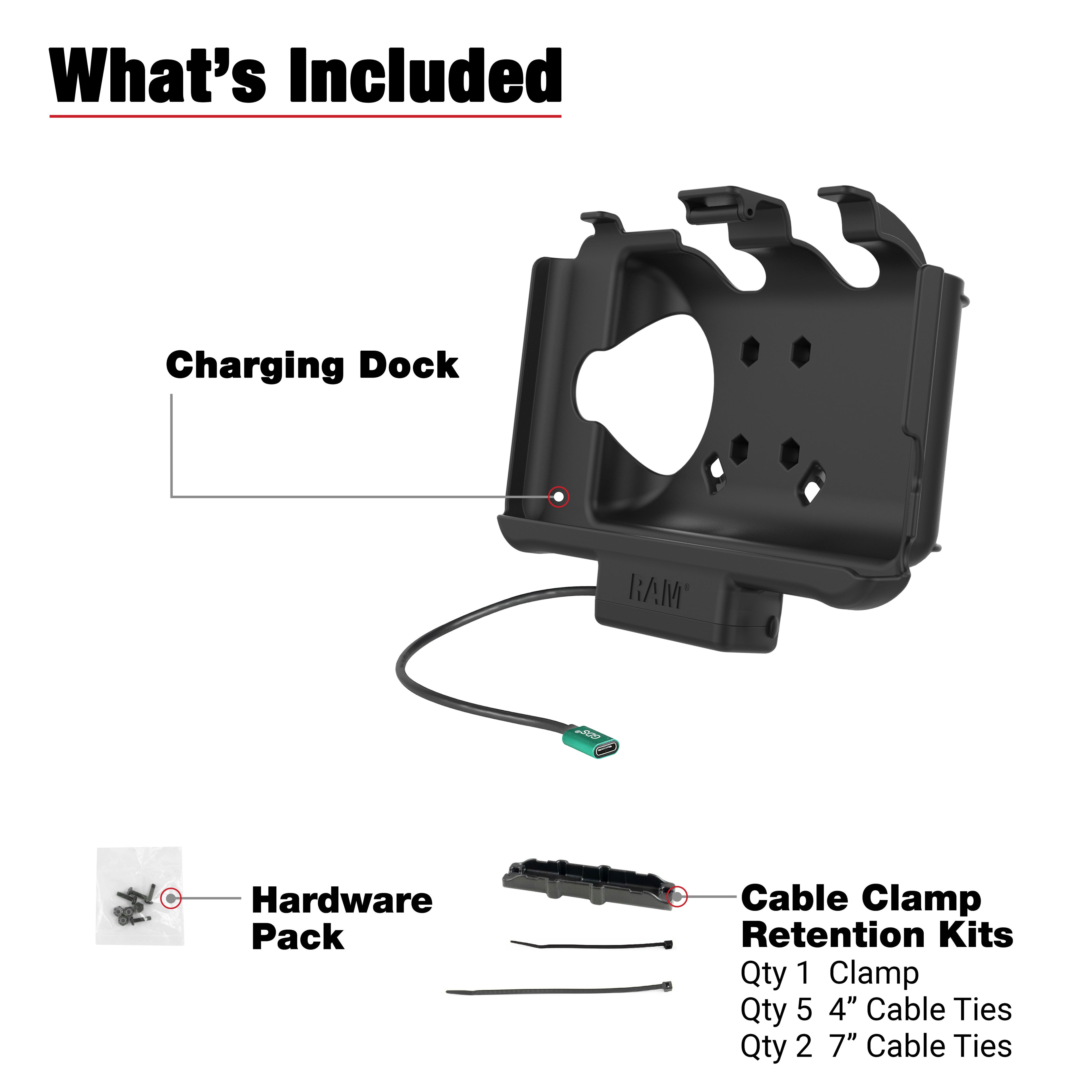 RAM USB-C-aangedreven dock voor Samsung Tab Active5 & 3 - RAM Mounts RAM-HOL-SAM60CPU afbeelding 6