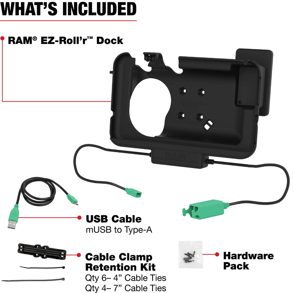 RAM Power + Dual USB Dock voor Tab Active3 met OtterBox uniVERSE - RAM Mounts RAM-HOL-SAM60PD2-OT1U afbeelding 4