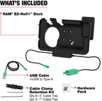 RAM Power + Dual USB Dock voor Tab Active3 met OtterBox uniVERSE - RAM Mounts RAM-HOL-SAM60PD2-OT1U afbeelding 4