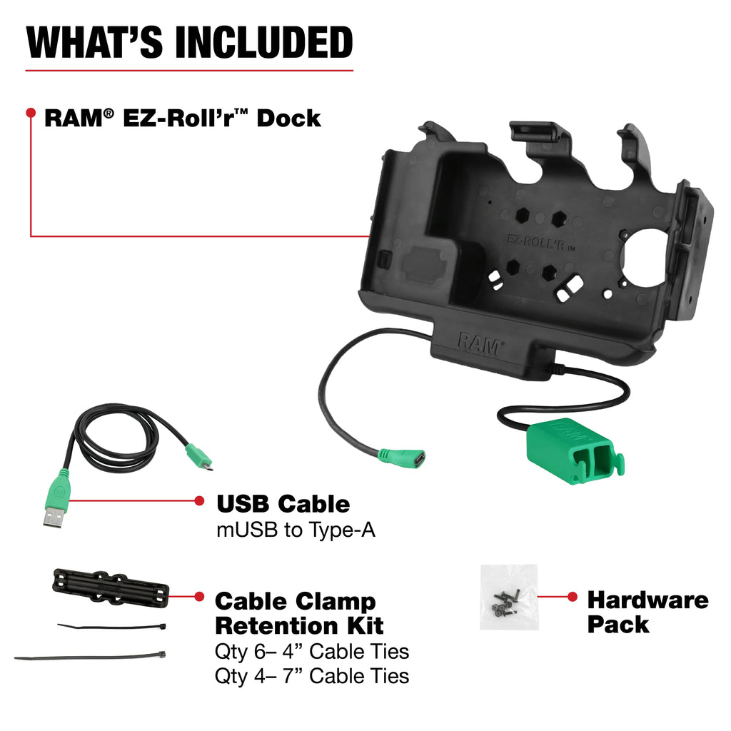 RAM EZ Roll'r™ Modular Dual USB Dock voor Samsung Tab Active5 & 3 - RAM Mounts RAM-HOL-SAM60PD2NU afbeelding 4