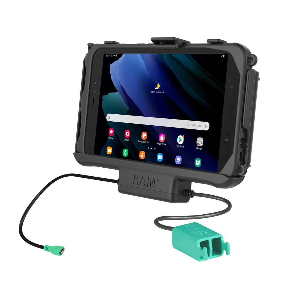 RAM EZ-Roll'r dubbele USB dock voor Samsung tab ACTIVE5 3 - RAM Mounts RAM-HOL-SAM60PD2U