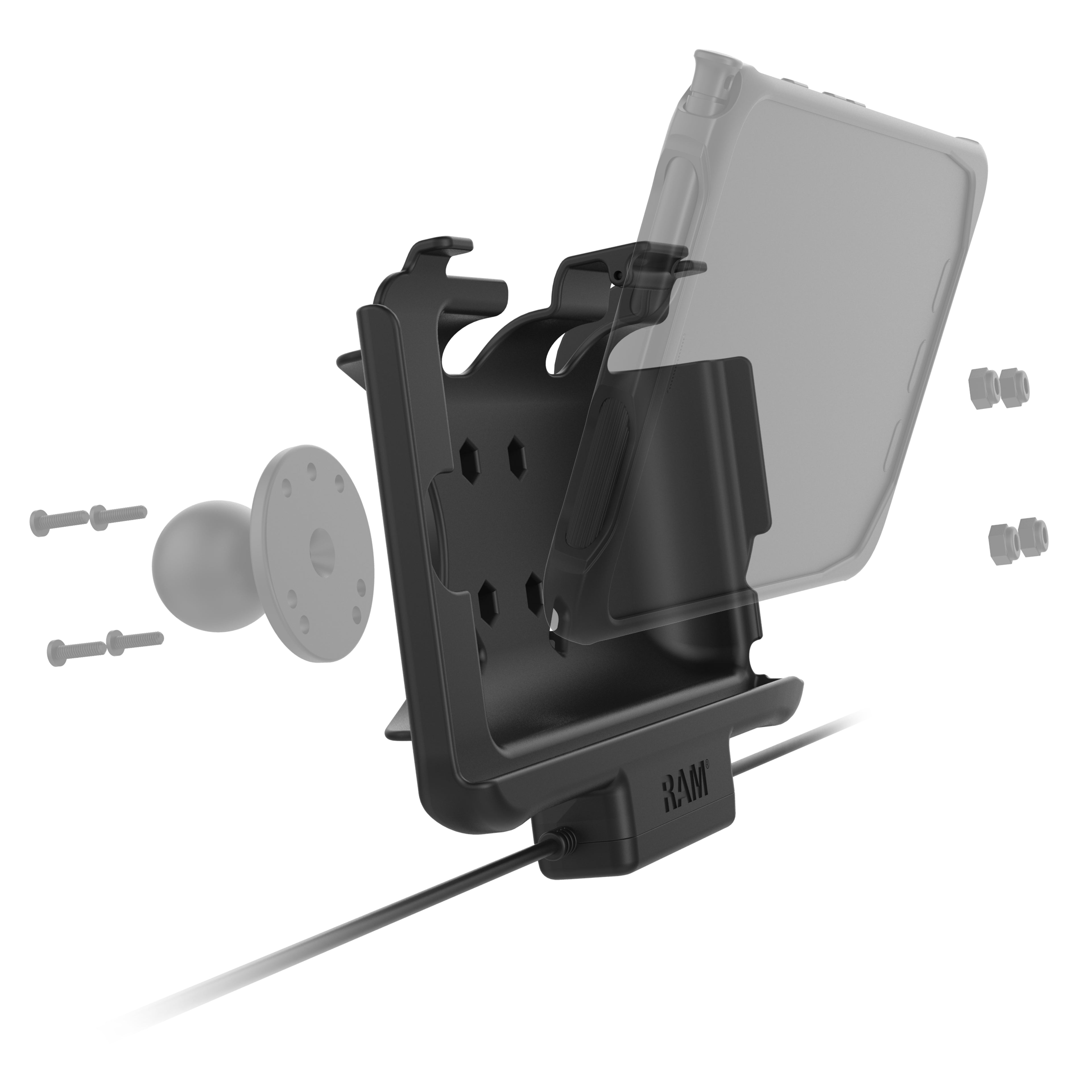 RAM EZ Roll'r™ Dubbele USB-dock voor Samsung Tab Active5 & 3 - RAM Mounts RAM-HOL-SAM60PD2U afbeelding 4