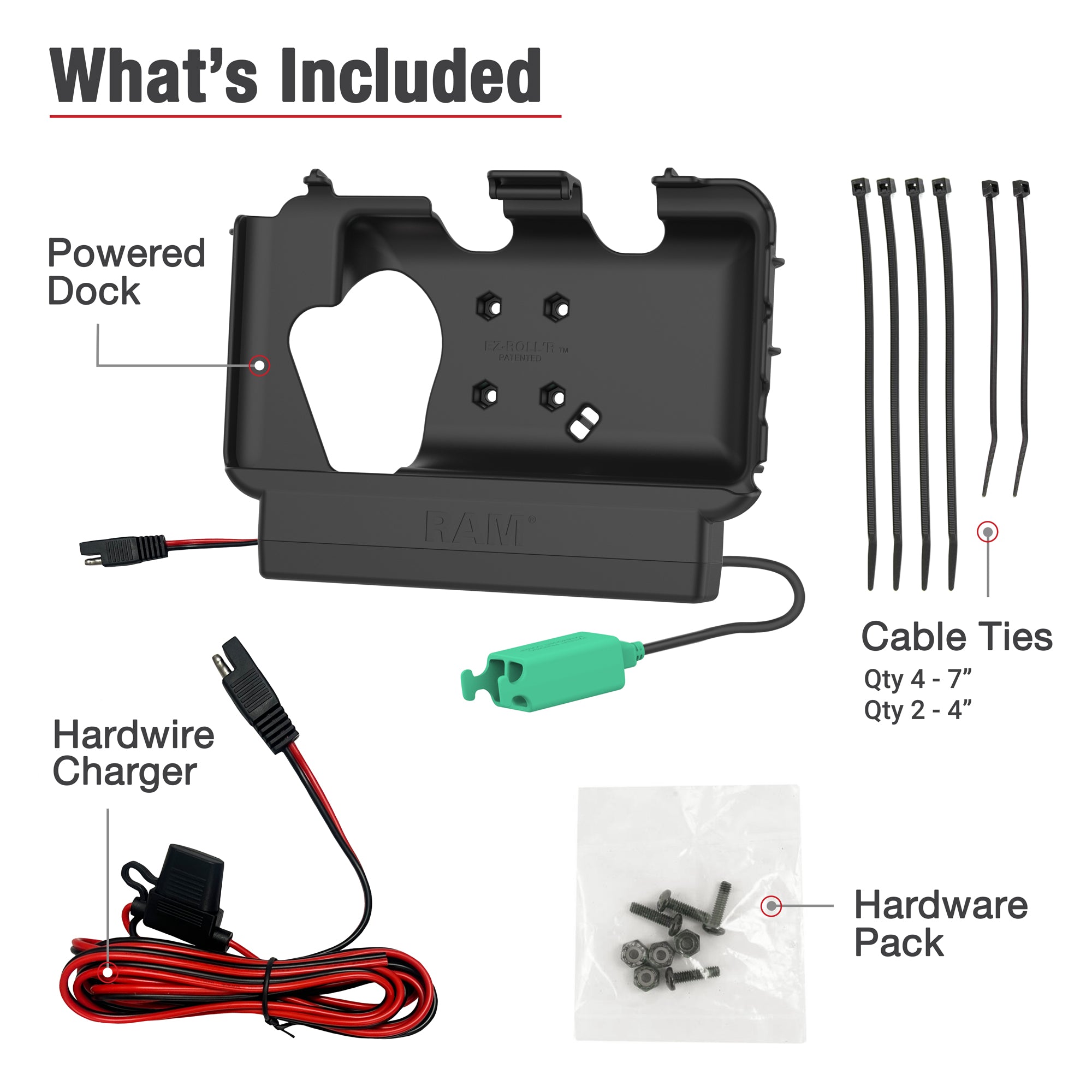 RAM Power + Dubbele USB Dock voor Tab Active5 & 3 met Speaker Box - RAM Mounts RAM-HOL-SAM61PD2U afbeelding 5