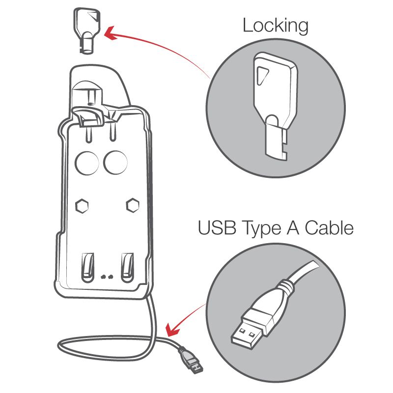 RAM EZ-Roll'r™ Aangedreven Vergrendelingsdok voor Sonim XP8 - RAM Mounts RAM-HOL-SNM2PLU afbeelding 4