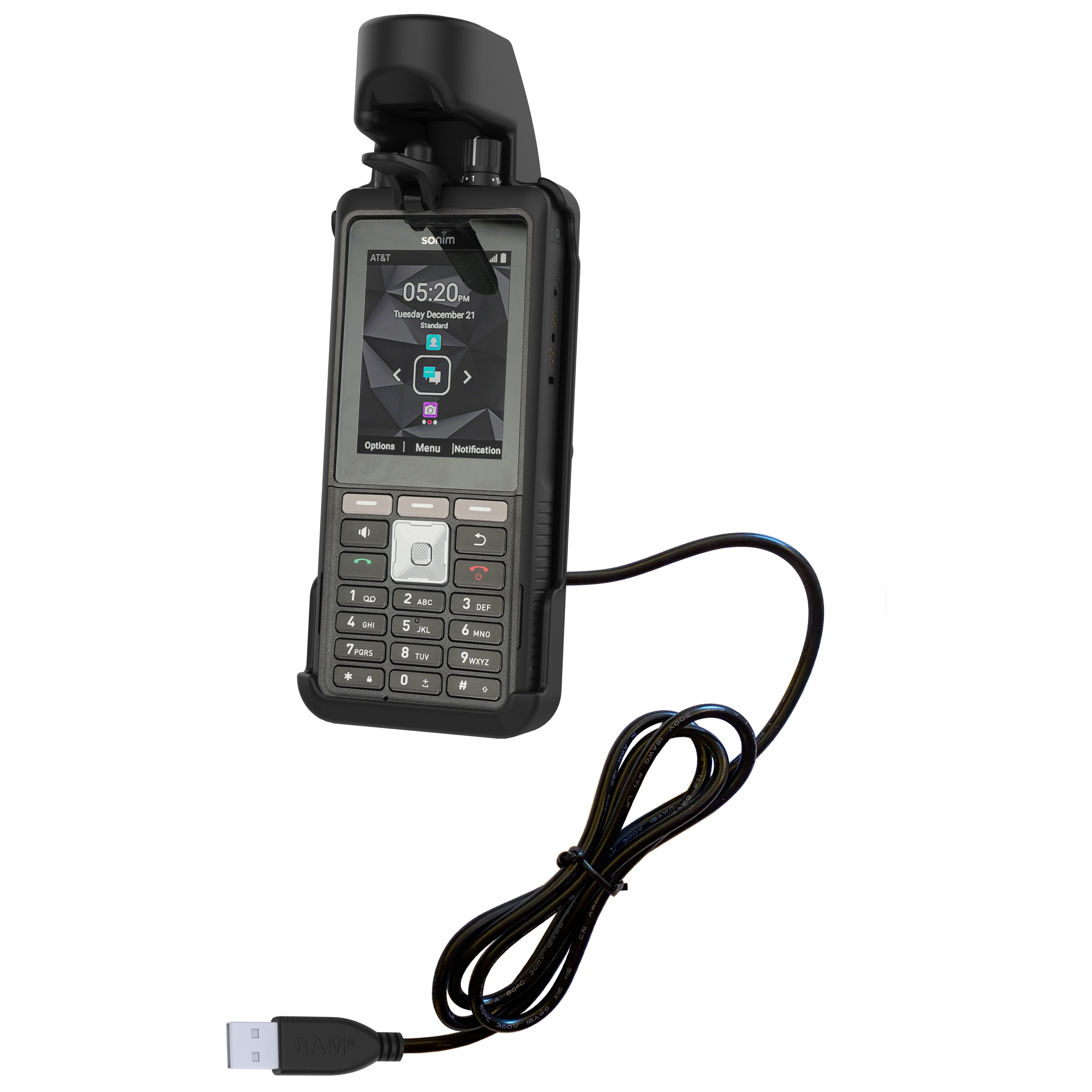 RAM EZ-Roll'r™ Oplaadbaar Dock voor Sonim XP5plus - RAM Mounts RAM-HOL-SNM3PU afbeelding 1