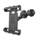RAM tab tite tablet houder met RAM twist lock dubbele zuignap basis - RAM Mounts RAM-HOL-TAB17-189BU