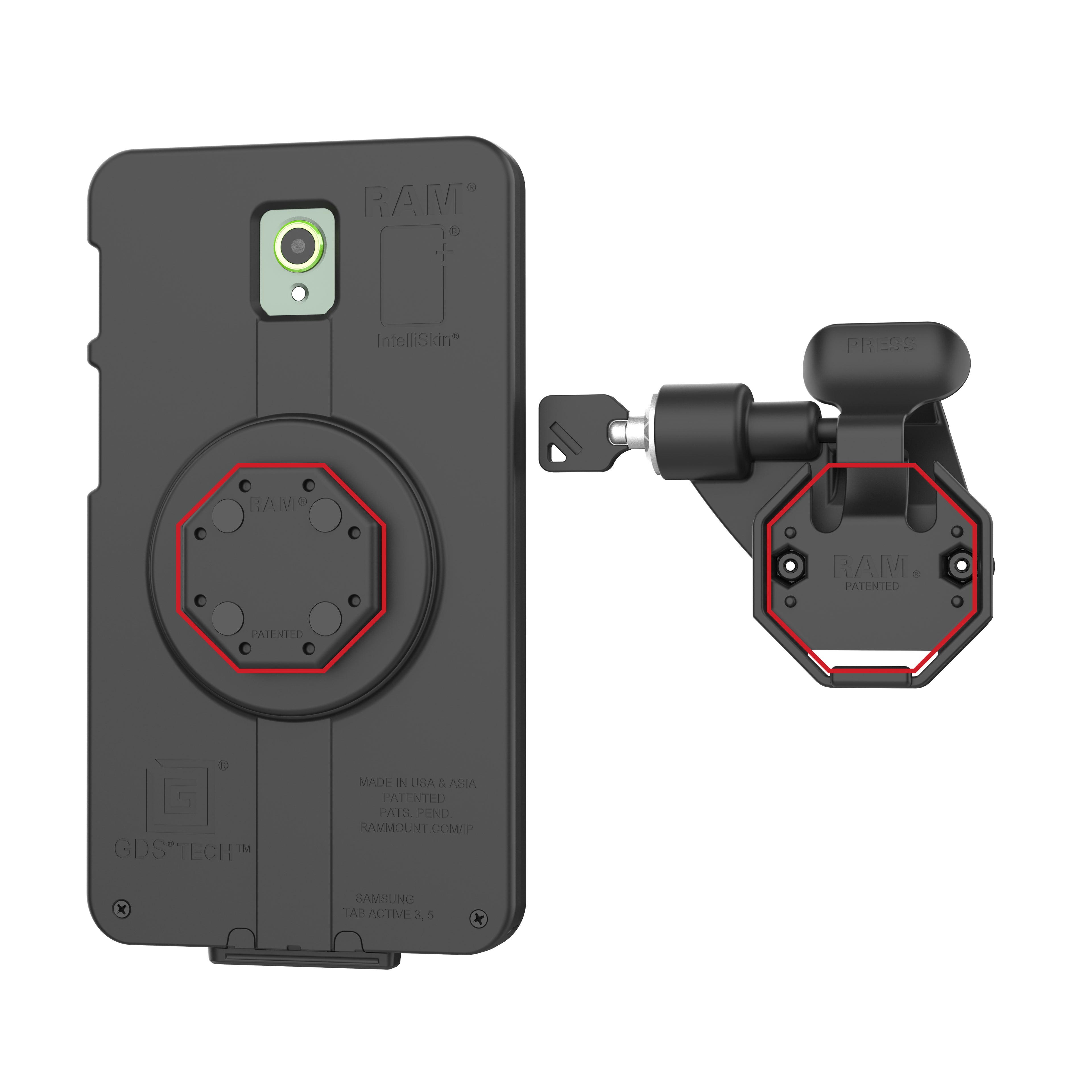 RAM Linker Vergrendelinghouder voor Tablets met GDS® Uni-Conn™-knop - RAM Mounts RAM-HOL-U1LLU afbeelding 4