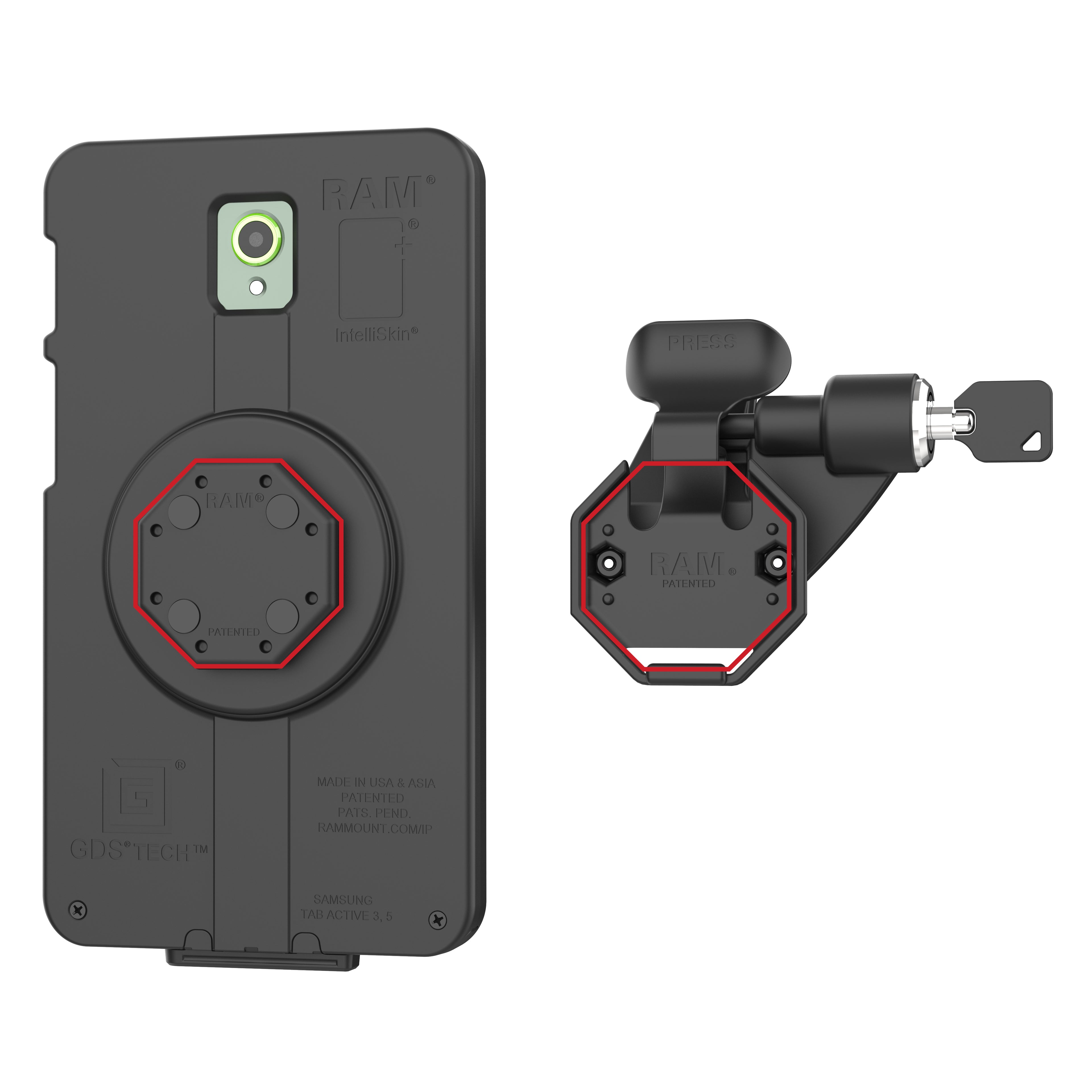 RAM Rechtsblokkerend houder voor tablets met GDS® Uni-Conn™-knop - RAM Mounts RAM-HOL-U1LRU afbeelding 4