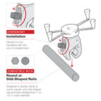 RAM X-Grip® Grote Telefoonhouder met Low-Profile Medium Tough-Claw™ - RAM Mounts RAM-HOL-UN10-404-2U afbeelding 4