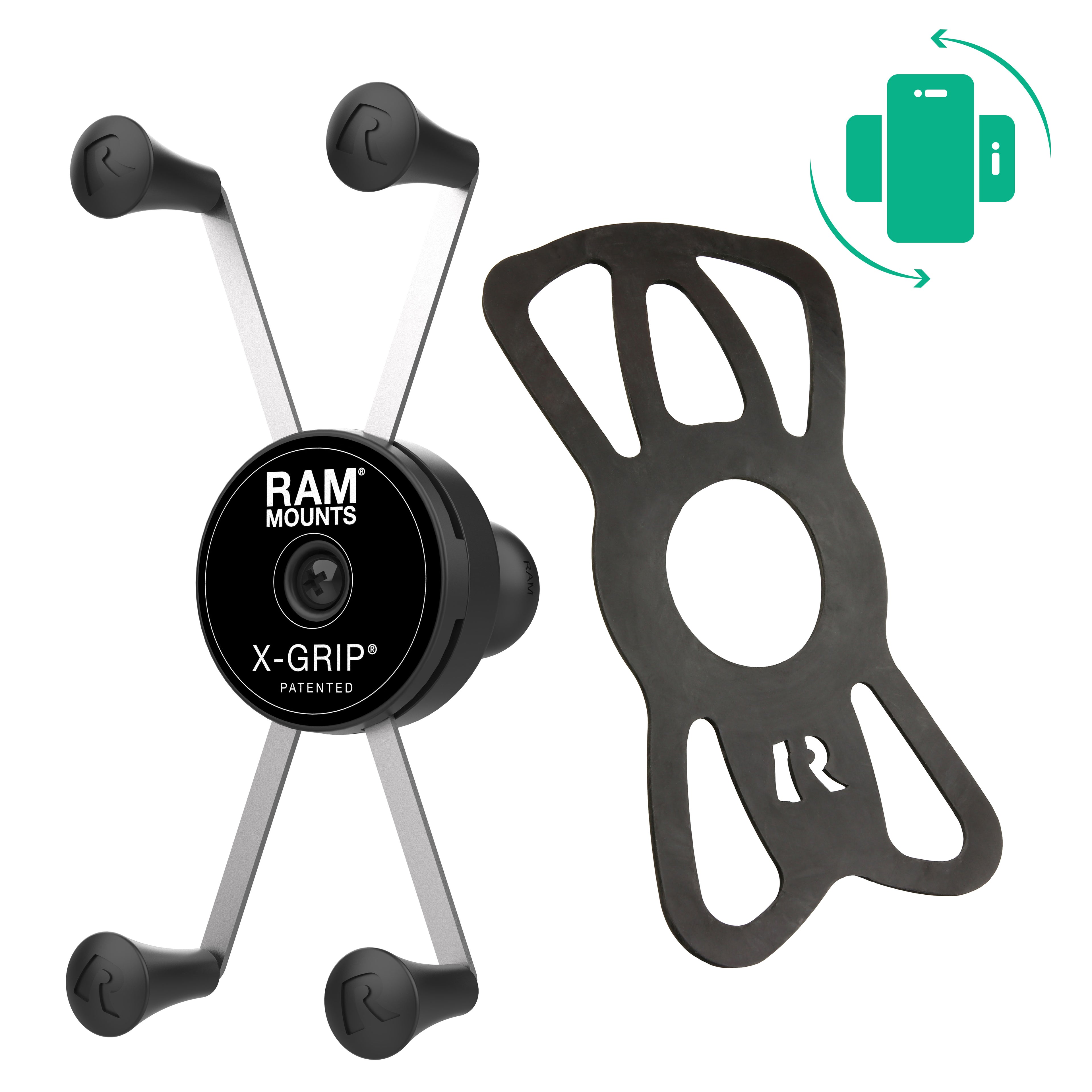 RAM Rotating X-Grip® Grote Telefoonhouder met Bal - B Maat - RAM Mounts RAM-HOL-UN10BRU afbeelding 2