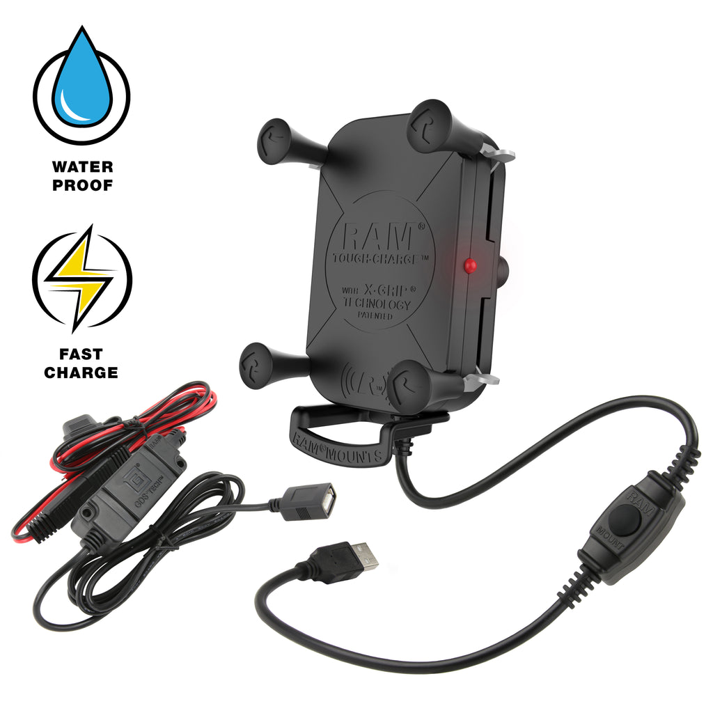RAM Tough-Charge™ 15W Waterdichte Draadloze Oplaadhouder met Oplader - RAM Mounts RAM-HOL-UN12WB-V7M-1 afbeelding 1