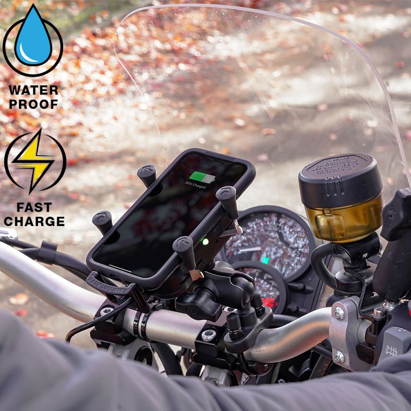 RAM Tough-Charge™ 15W Waterdichte Draadloze Oplaadhouder met Oplader - RAM Mounts RAM-HOL-UN12WB-V7M-1 afbeelding 5