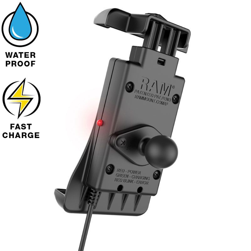 RAM Quick-Grip™ 15W Waterdichte Draadloze Oplaadhouder met Oplader - RAM Mounts RAM-HOL-UN14WB-V7M-1 afbeelding 3