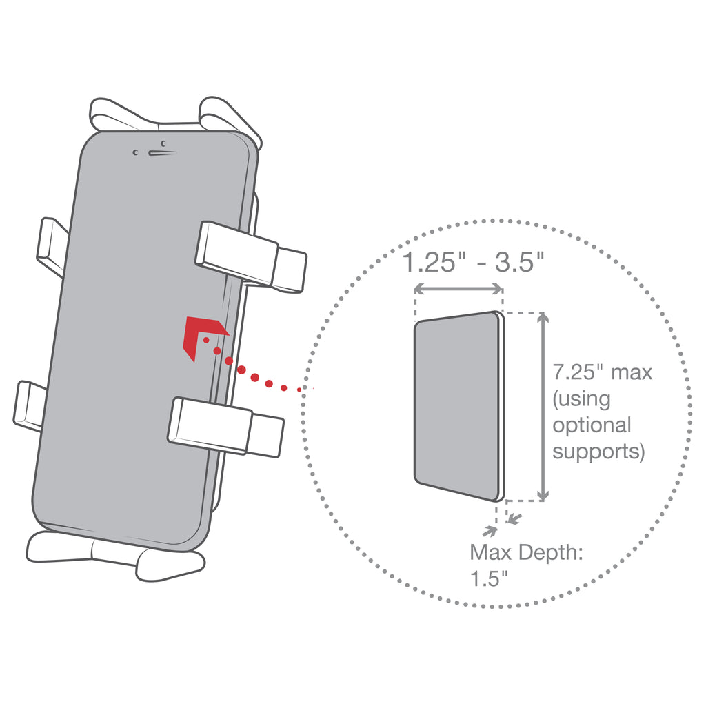 RAM Vinger-Grip™ Universele GPS en Radiohouder - RAM Mounts RAM-HOL-UN4U afbeelding 7