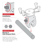 RAM X-Grip® Telefoonhouder met Low-Profile Medium Tough-Claw™ - RAM Mounts RAM-HOL-UN7-404-2U afbeelding 4