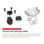 RAM X-Grip® Telefoonhouder met Low-Profile Medium Tough-Claw™ - RAM Mounts RAM-HOL-UN7-404-2U afbeelding 5