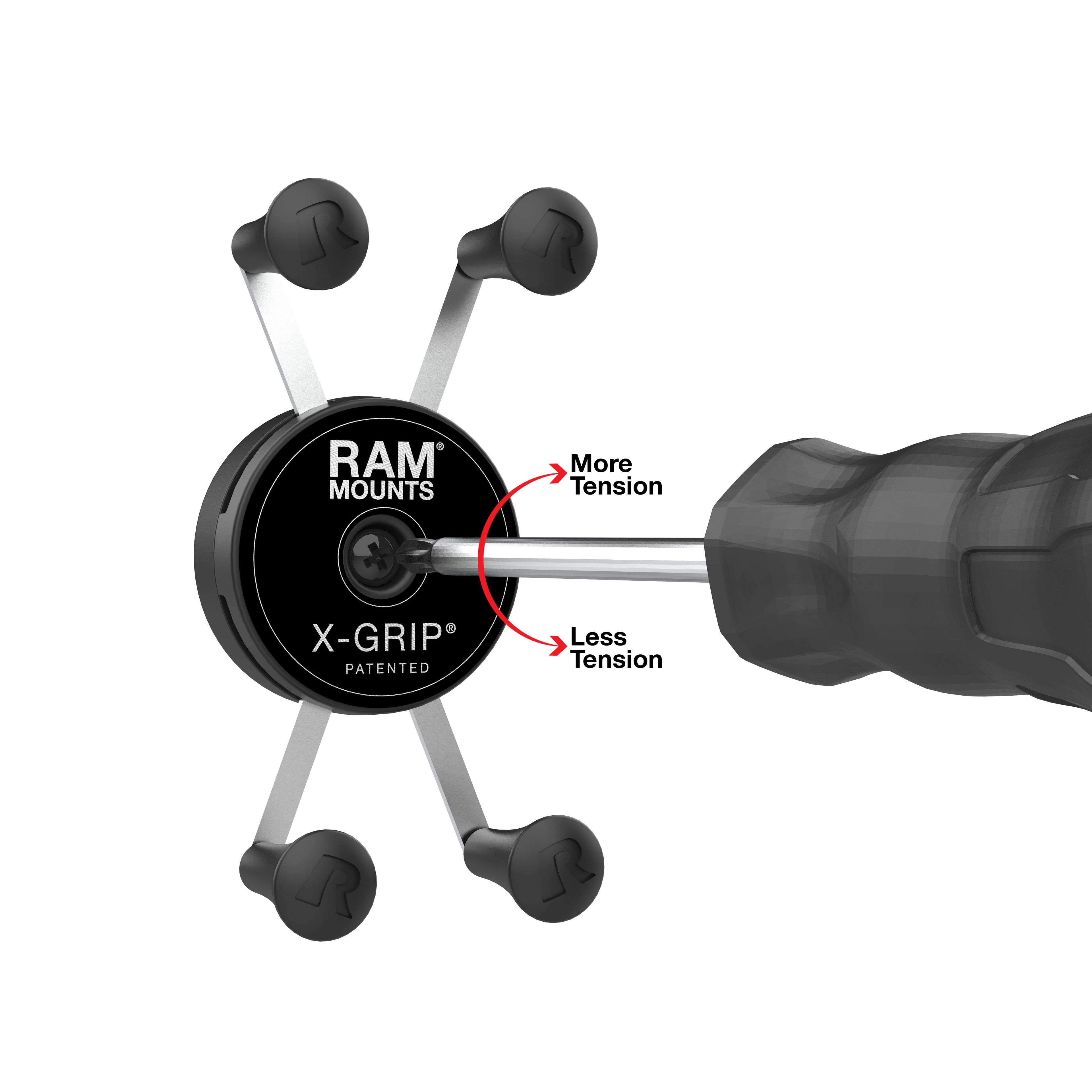 RAM Roterende X-Grip® Telefoonhouder met Kogel - B Grootte - RAM Mounts RAM-HOL-UN7BRU afbeelding 4