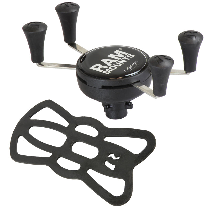 Mountram X-Grip telefoonhouder met adapter voor RAM ez onoff mount - RAM Mounts RAM-HOL-UN7SBU