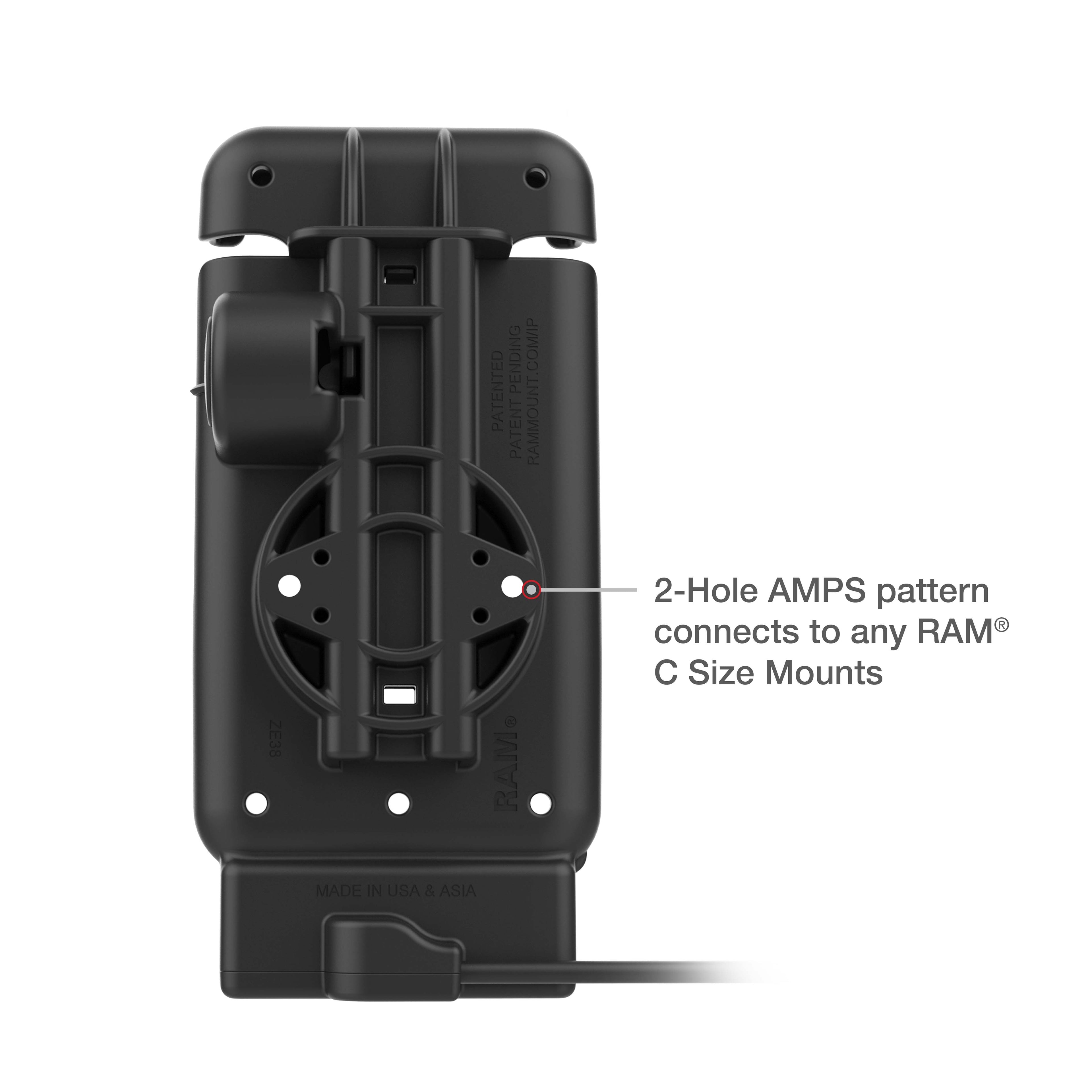 RAM Voertuig Dock voor XCover7 Pro & 6 Pro met Case / RAM Skin™ - RAM Mounts RAM-HOL-V15-SAM84CPU afbeelding 4