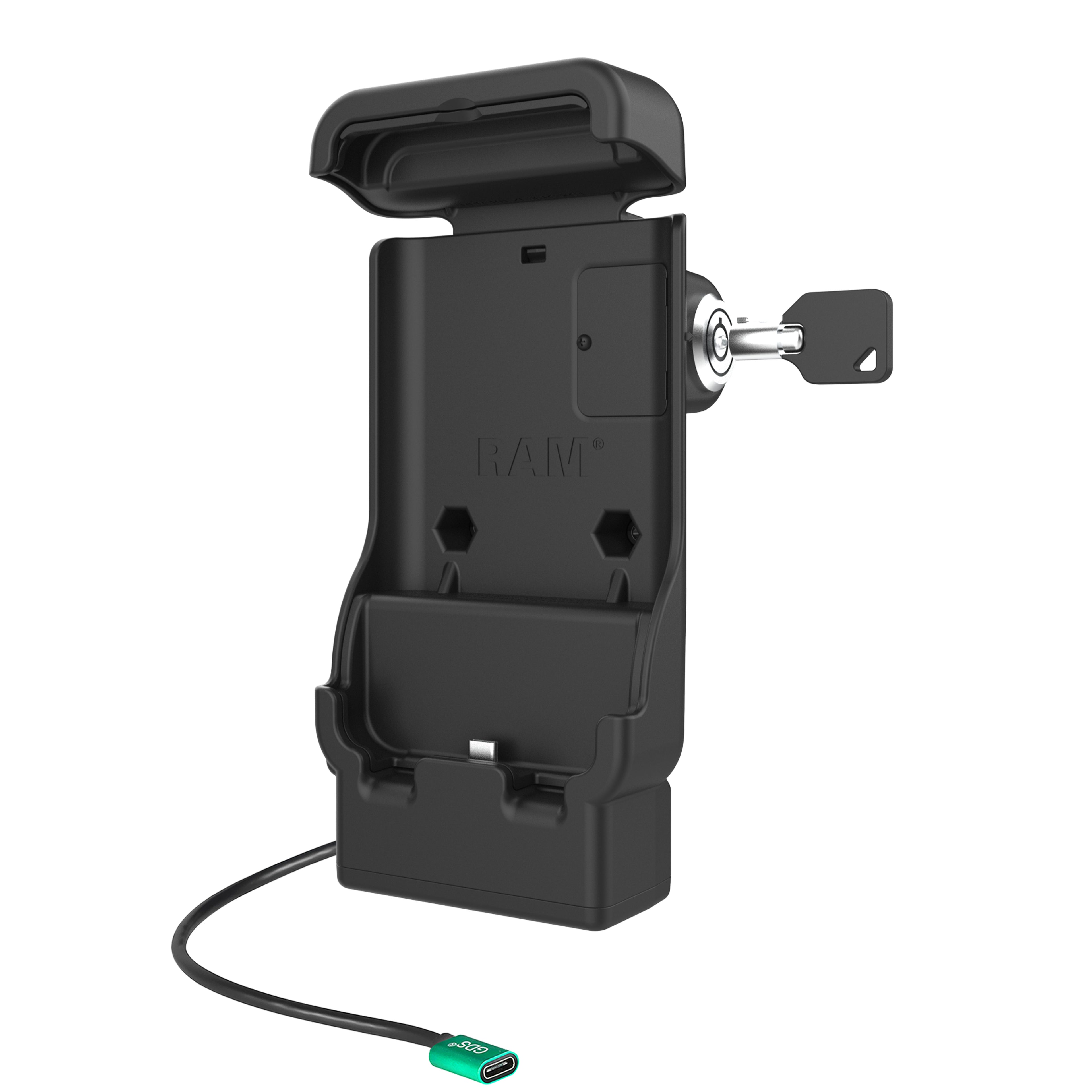 RAM Aangedreven vergrendelbaar voertuigdock voor XCover7 Pro & 6 Pro zonder hoes - RAM Mounts RAM-HOL-V15-SAM84PLU afbeelding 2