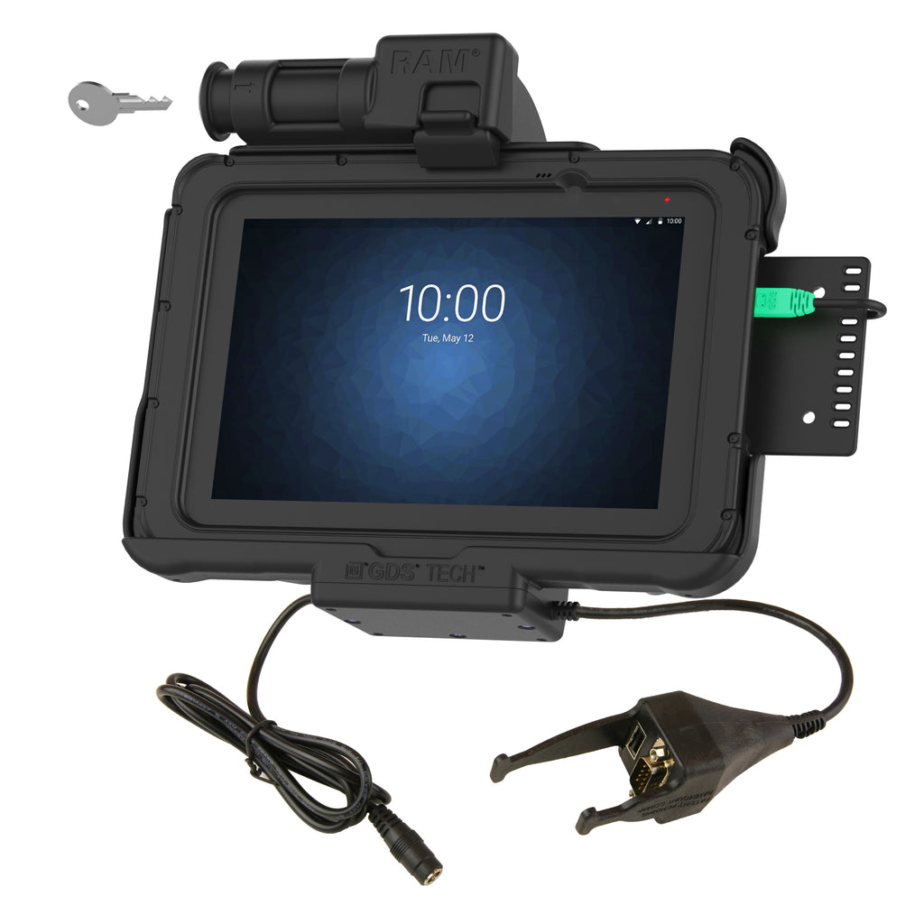 GDS® Sleutelvergrendeling Power + Data & DB9 Dock voor Zebra ET5x 8.3" & 8.4" - RAM Mounts RAM-HOL-ZE10PDKL-DB9U afbeelding 1