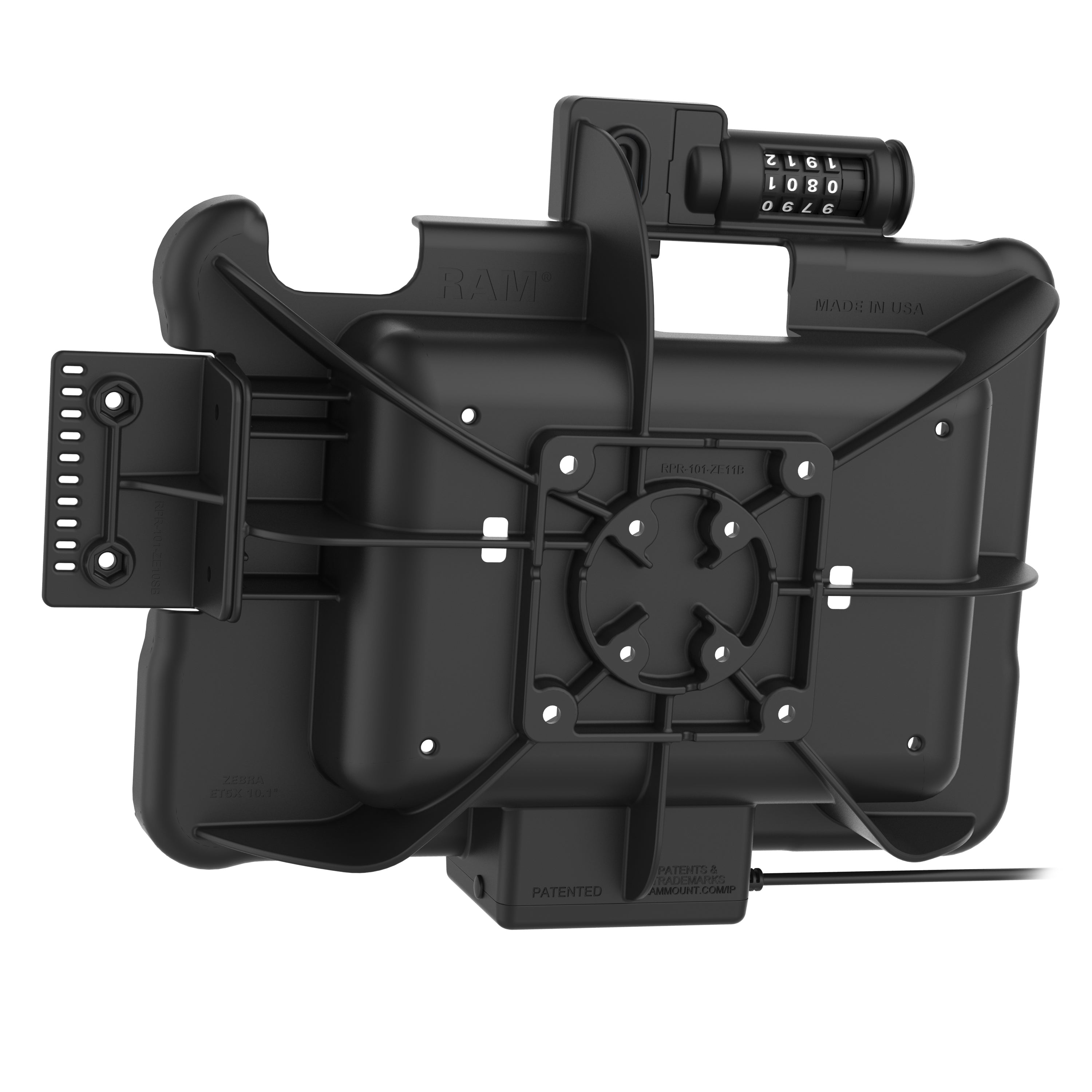 GDS® Combi Slotvergrendeling Power Dock voor Zebra ET5x 10.1" Serie - RAM Mounts RAM-HOL-ZE11PCLU afbeelding 4