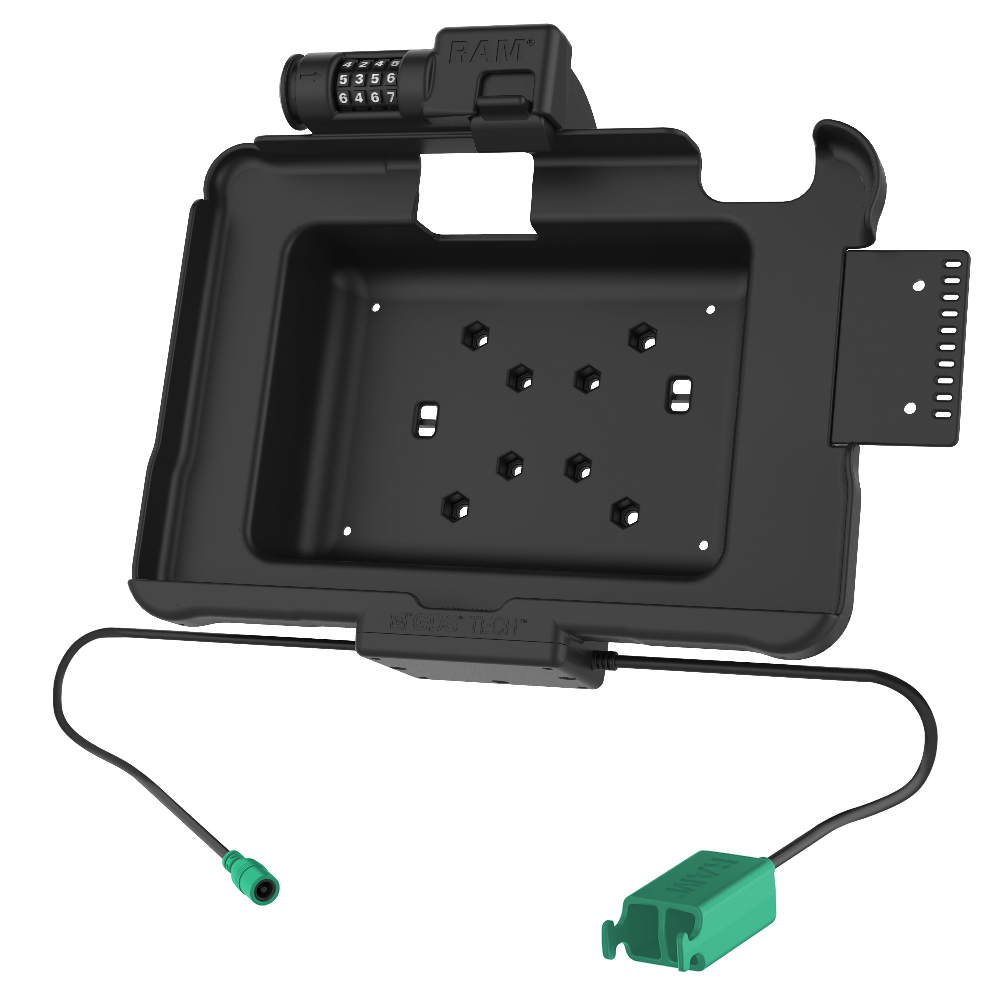 GDS® Combi Slotvergrendeling Power + Dual USB Dock voor Zebra ET5x 10.1" Series - RAM Mounts RAM-HOL-ZE11PD2CLU afbeelding 2